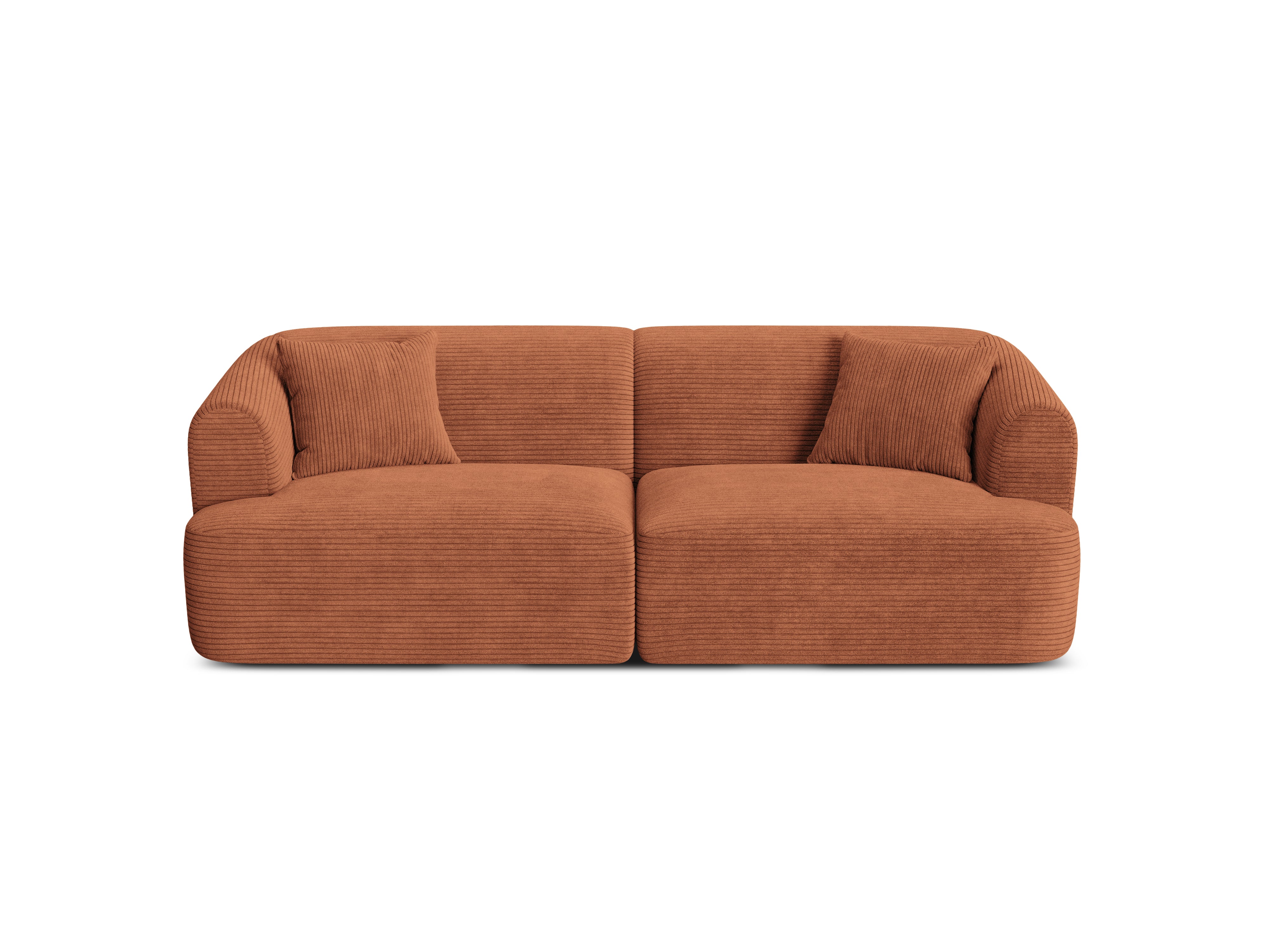 Sofa 3-Sitzer CAMPI ziegelroter Cord