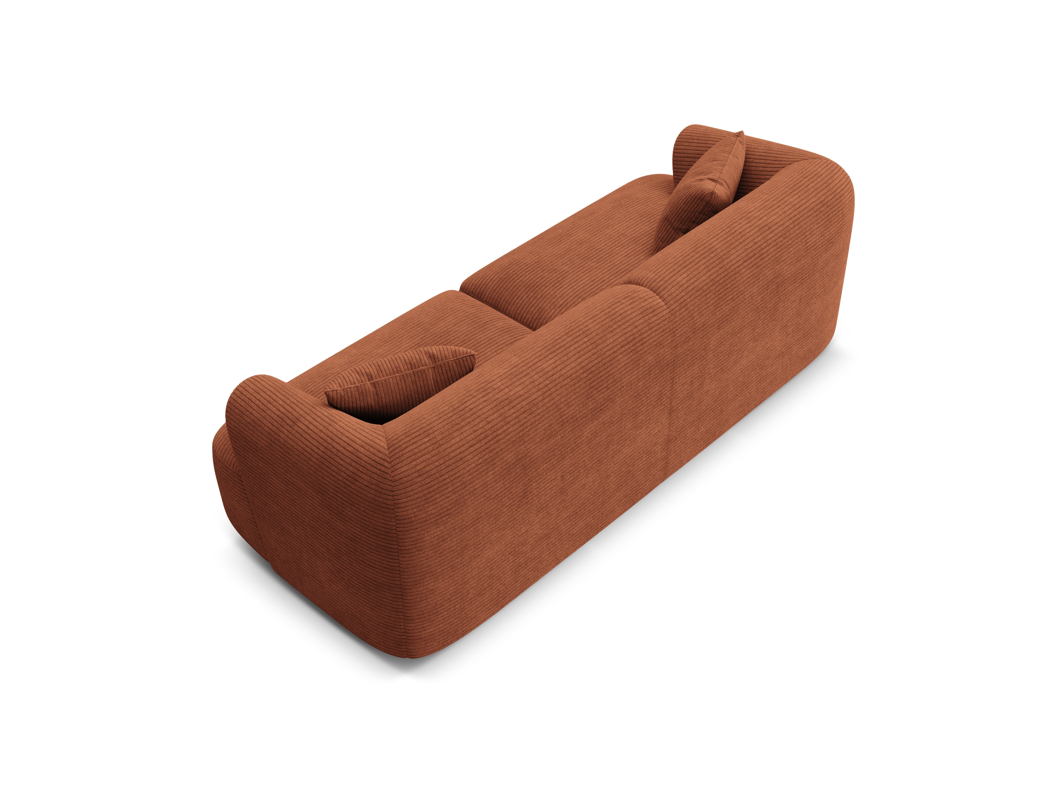 Sofa 3-Sitzer CAMPI ziegelroter Cord