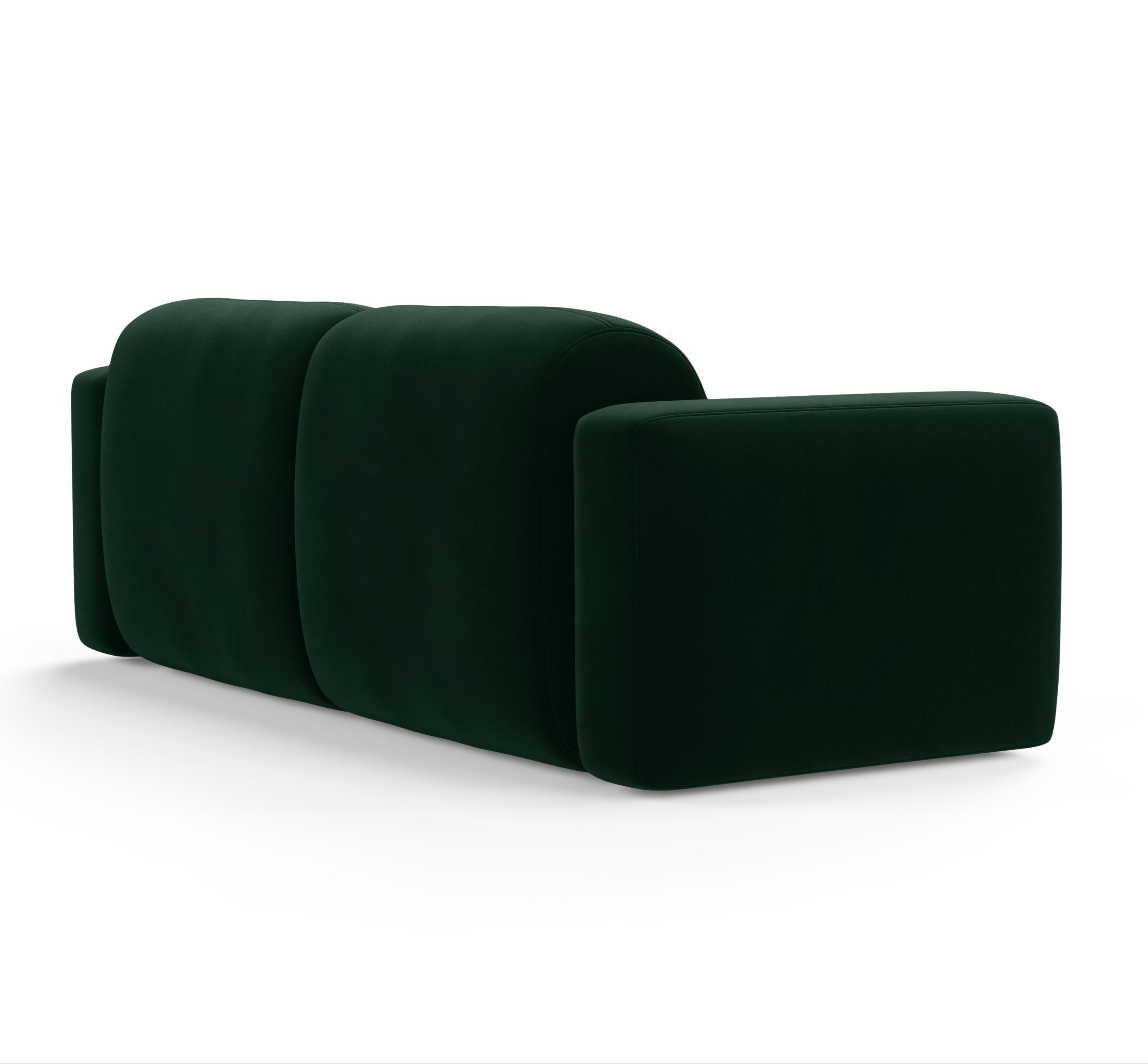 Sofa aus Samt 3-sitzig STRINO flaschengrün