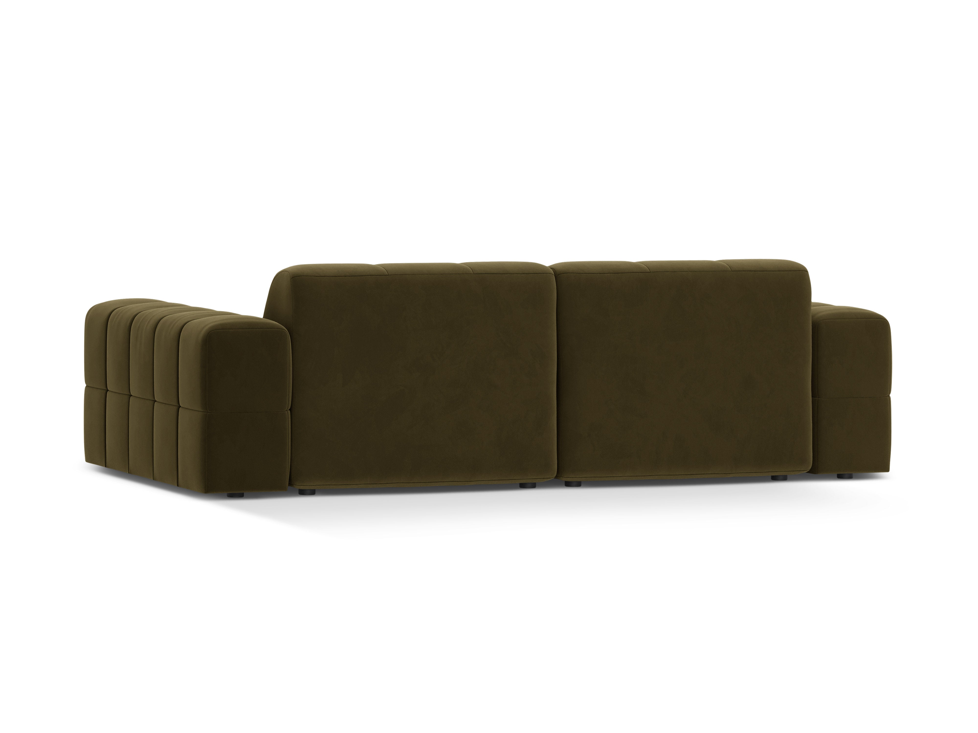 Velvet sofa 3-person olive chicago