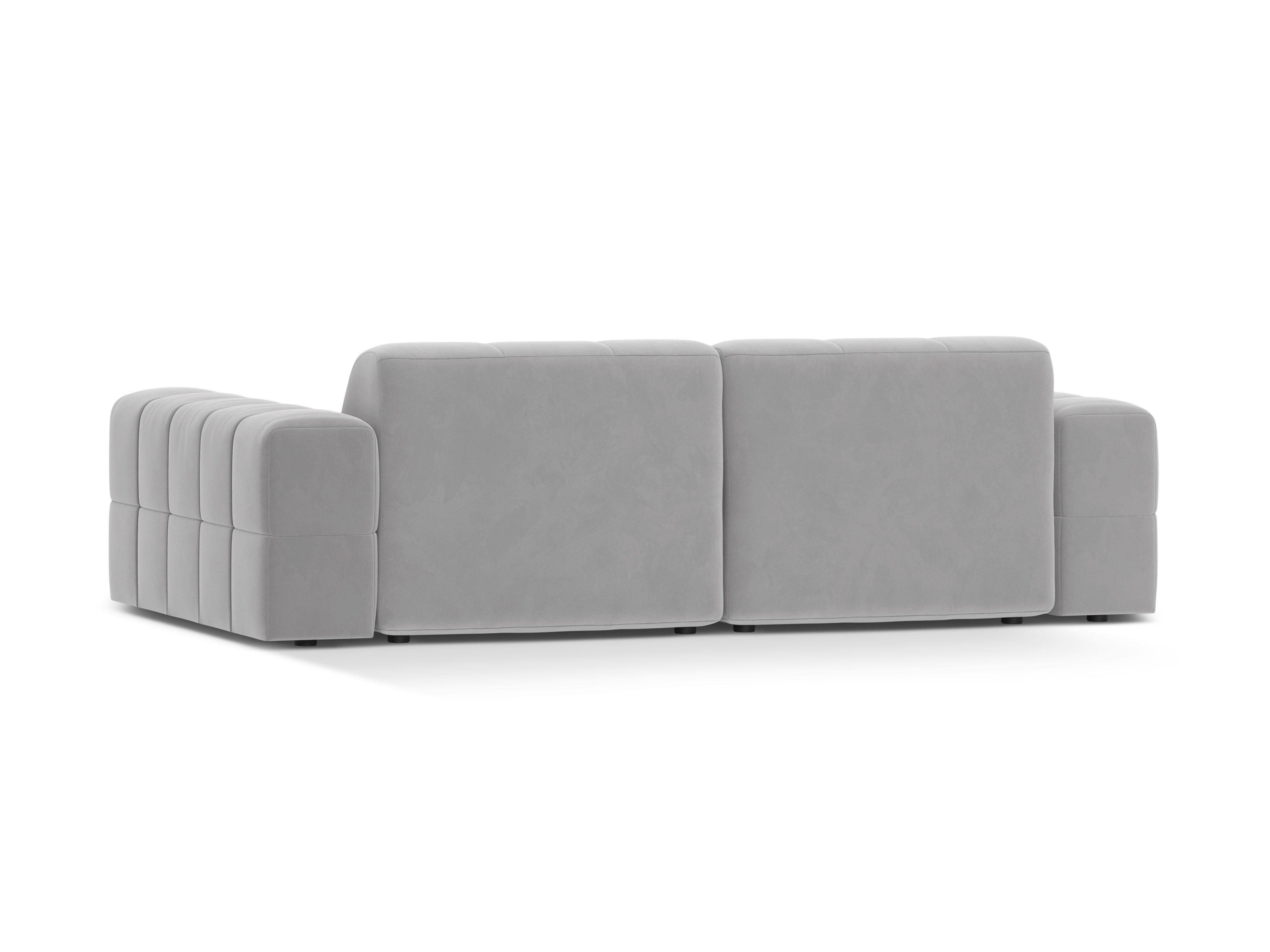 3-seater velvet sofa chicago light gray