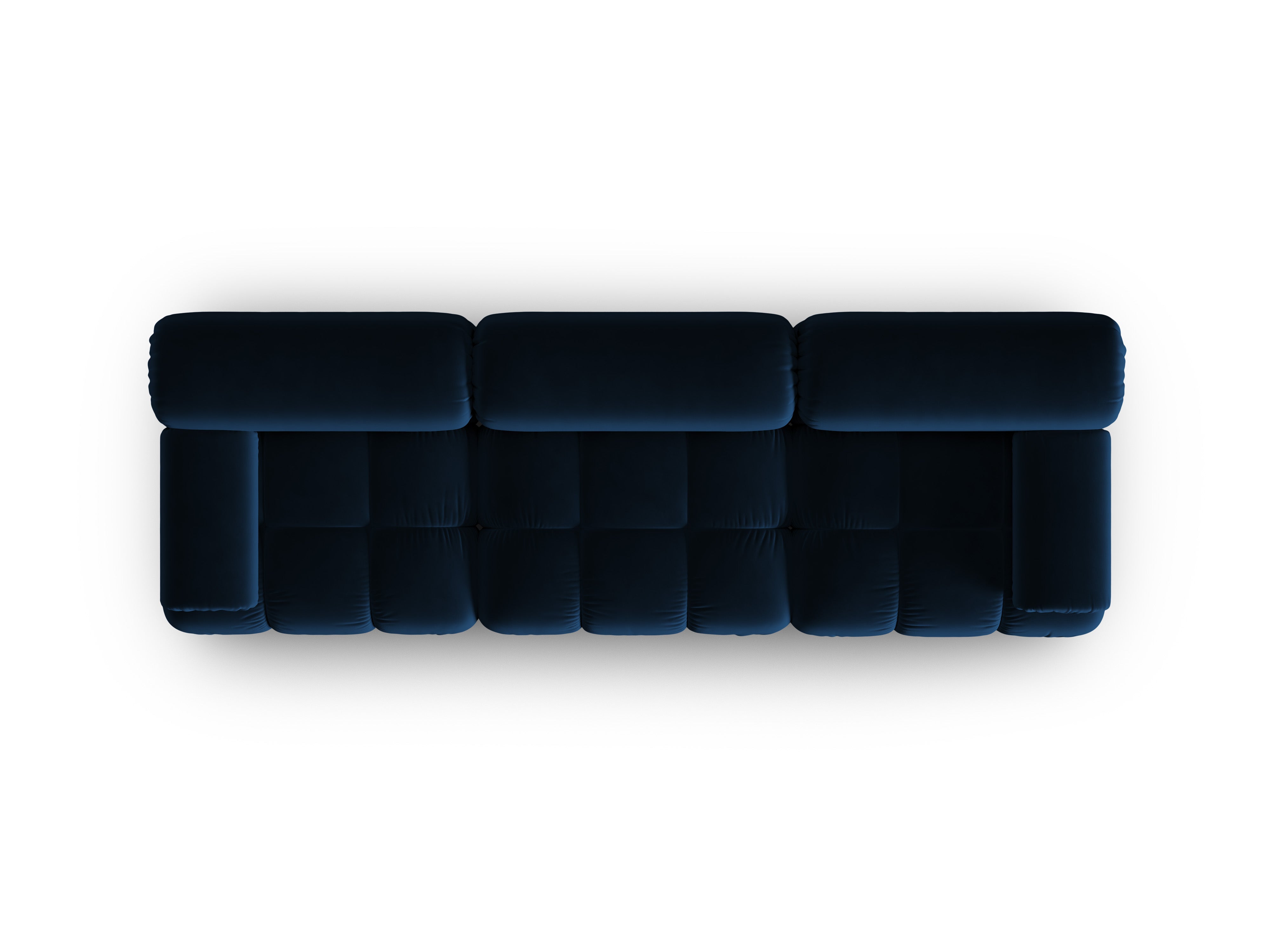 CORTINA Royal Blue Velvet 3-Seater Sofa