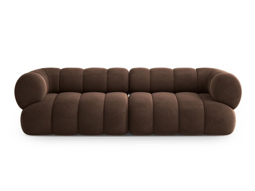 Chocolate 4-Seater Velvet Sofa KOGE