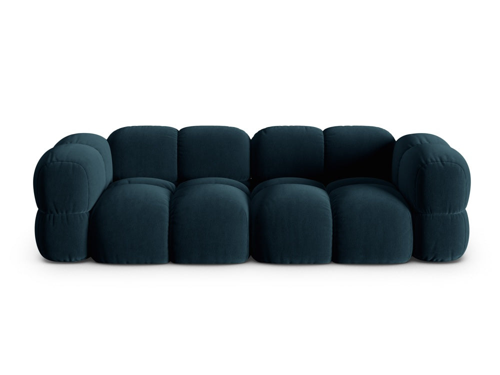 4-seater velvet sofa LORETTO petrol