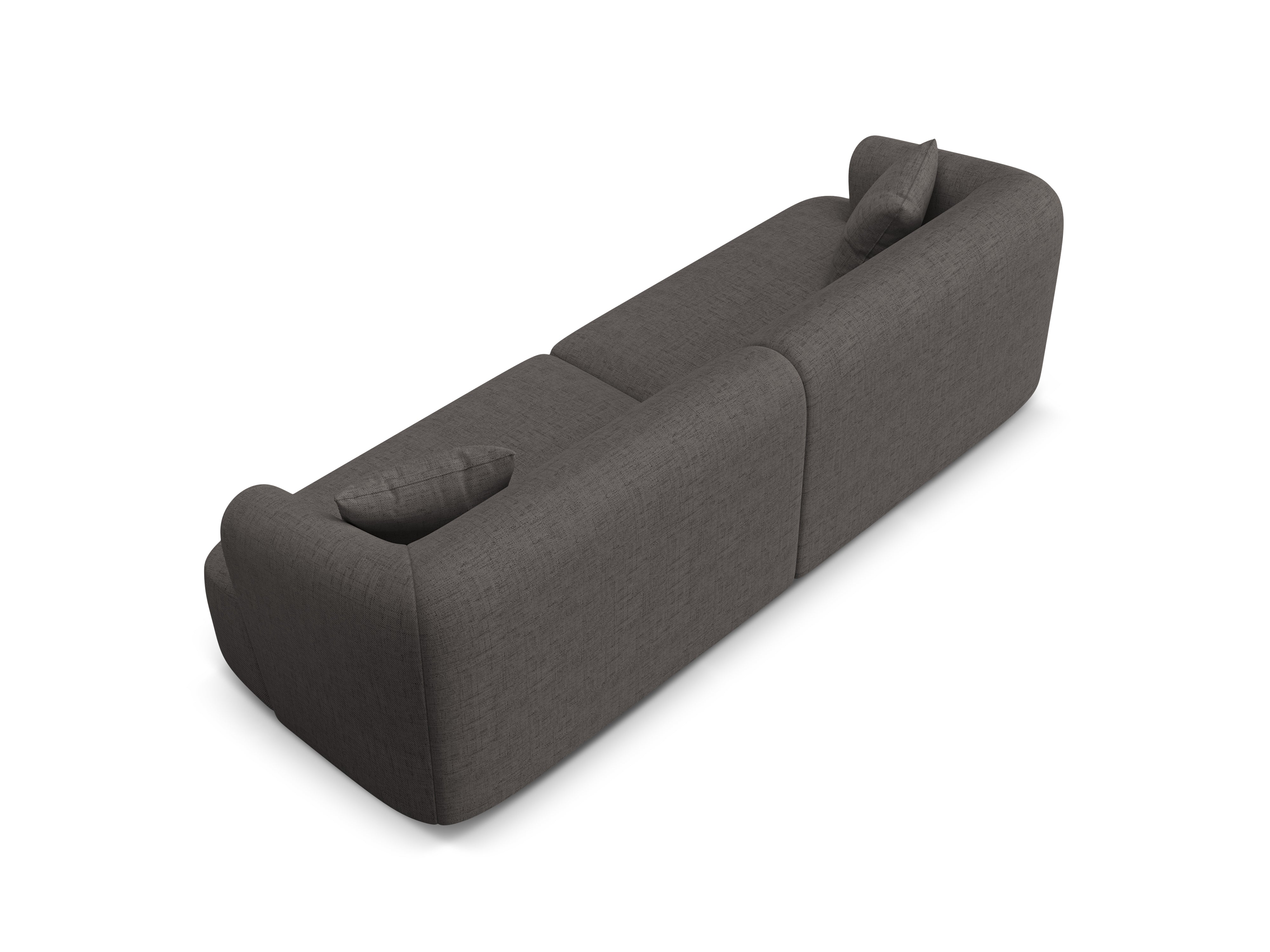 4-seater CAMPI sofa gray chenille