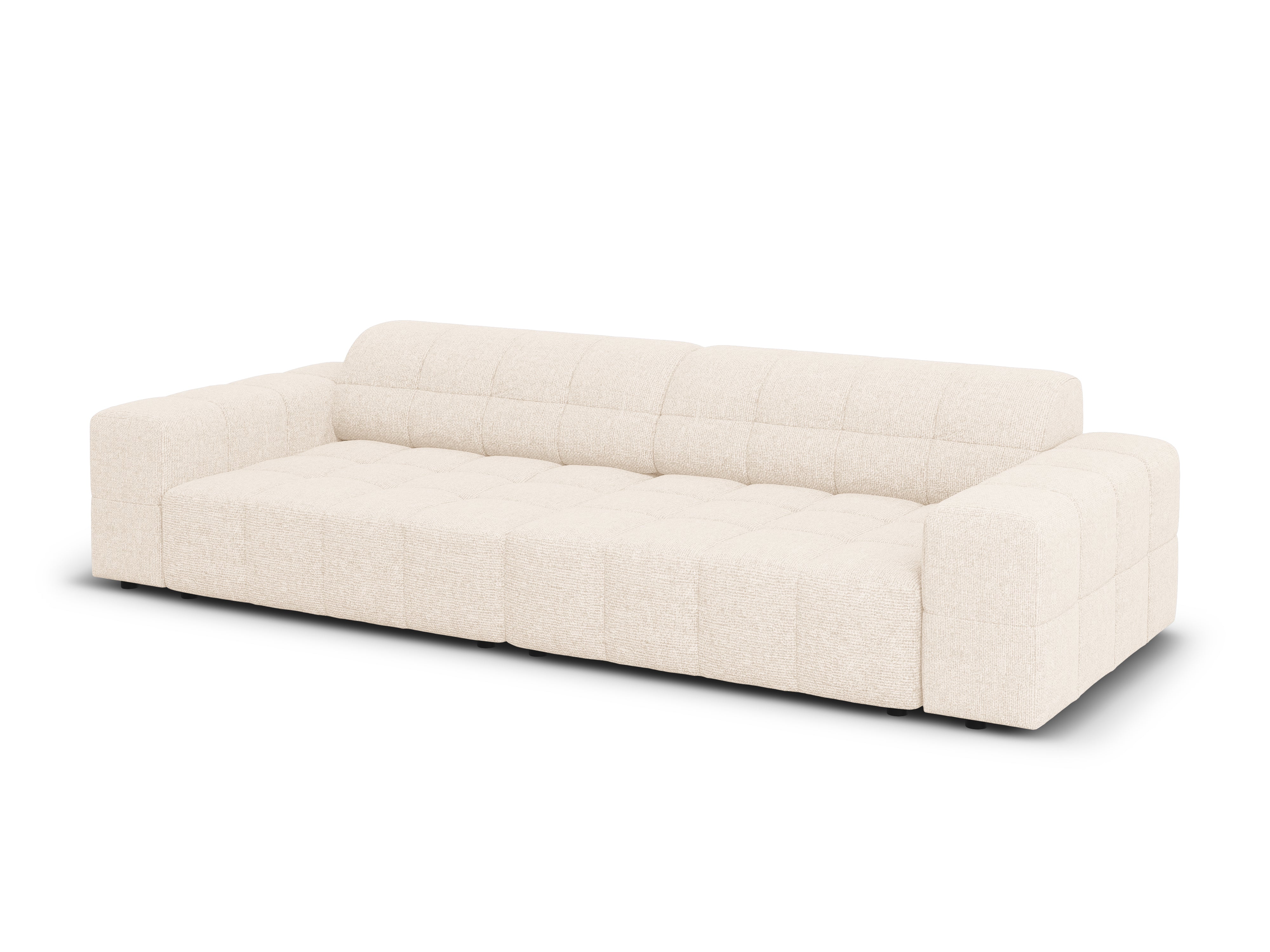 Sofa 4-osobowa CHICAGO jasnobeżowy szenil do salonu – Cosmopolitan Design