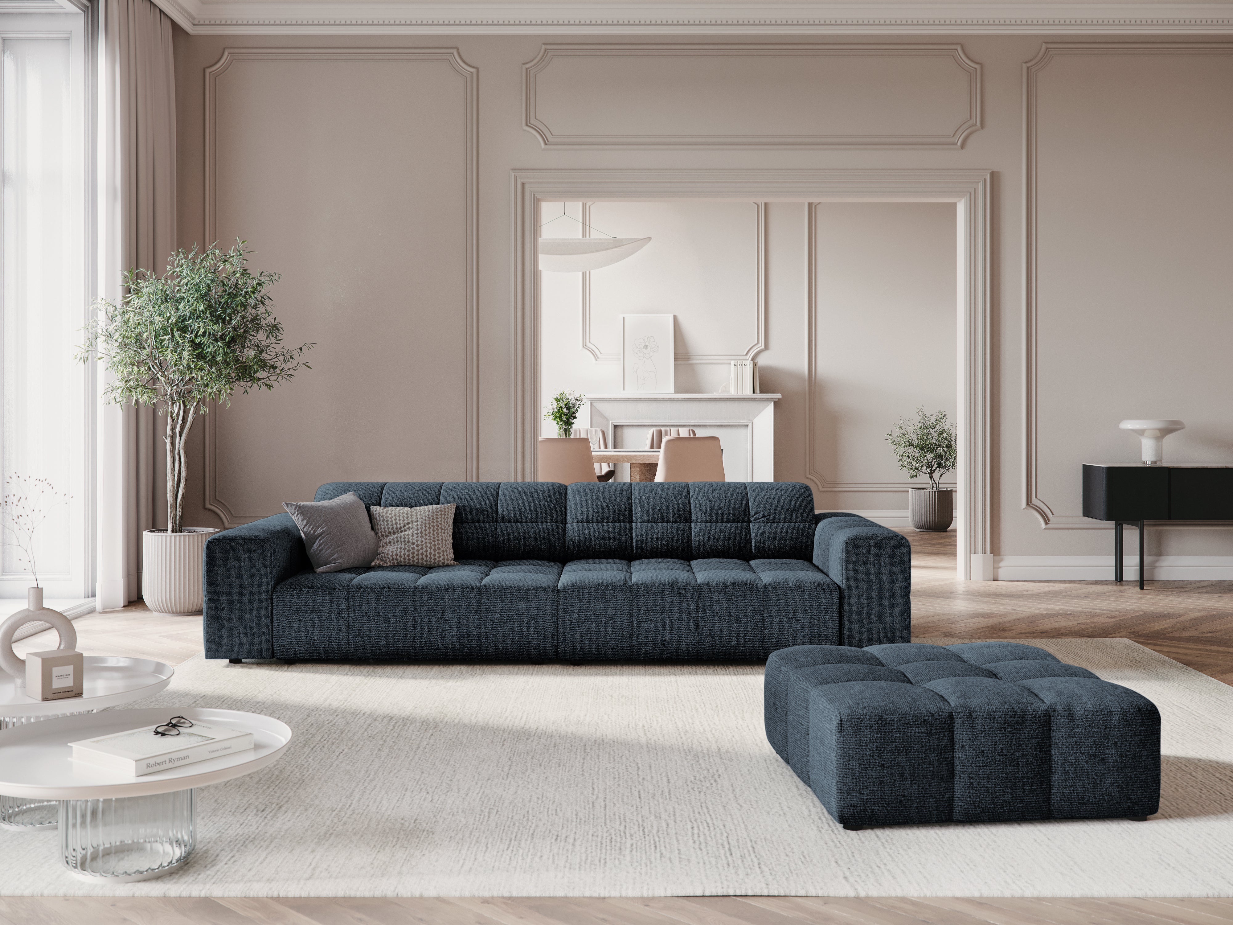 4-seater chicago blue sofa
