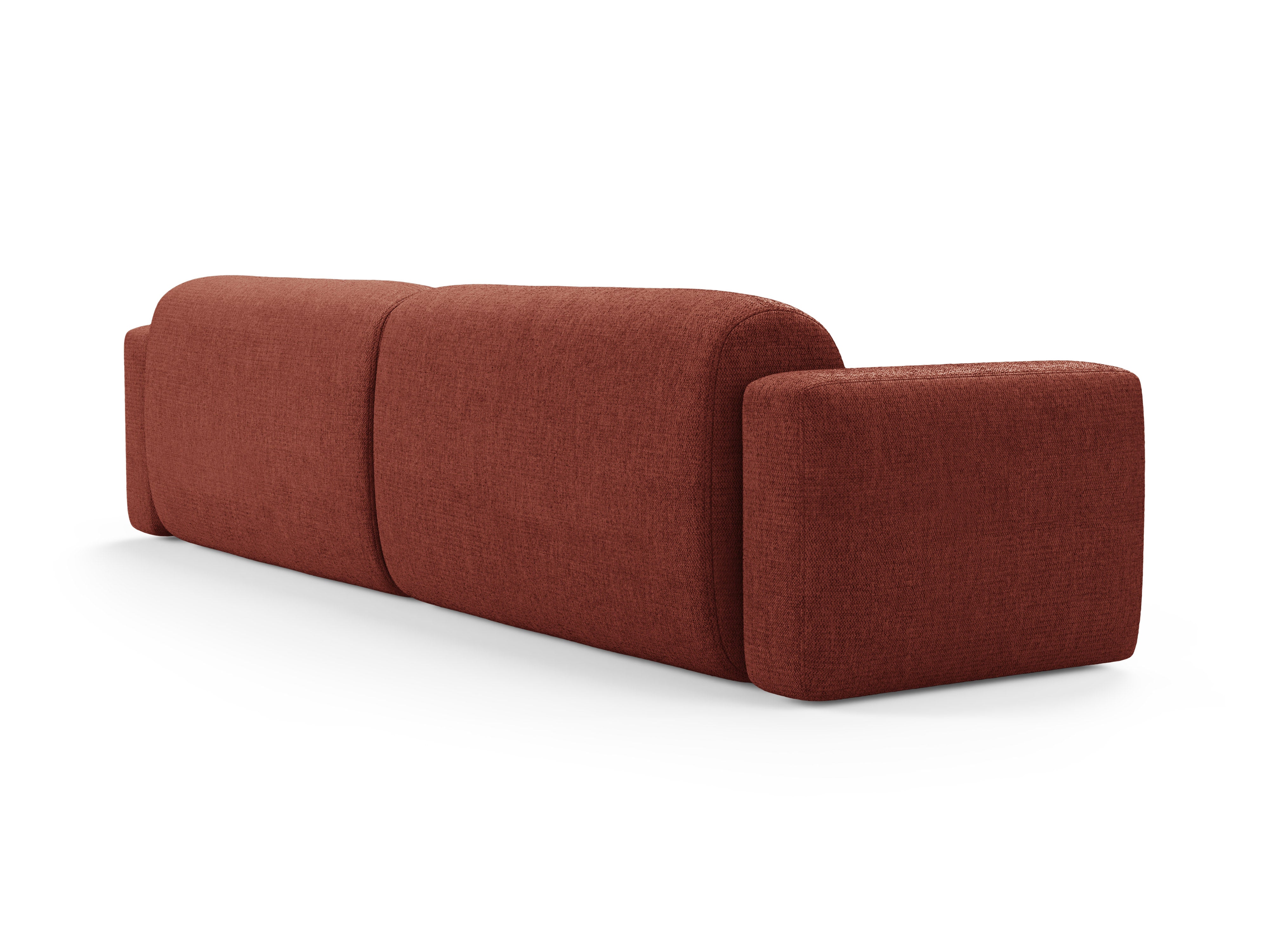 Sofa 4-sitzige STRINO korallfarbener Chenille