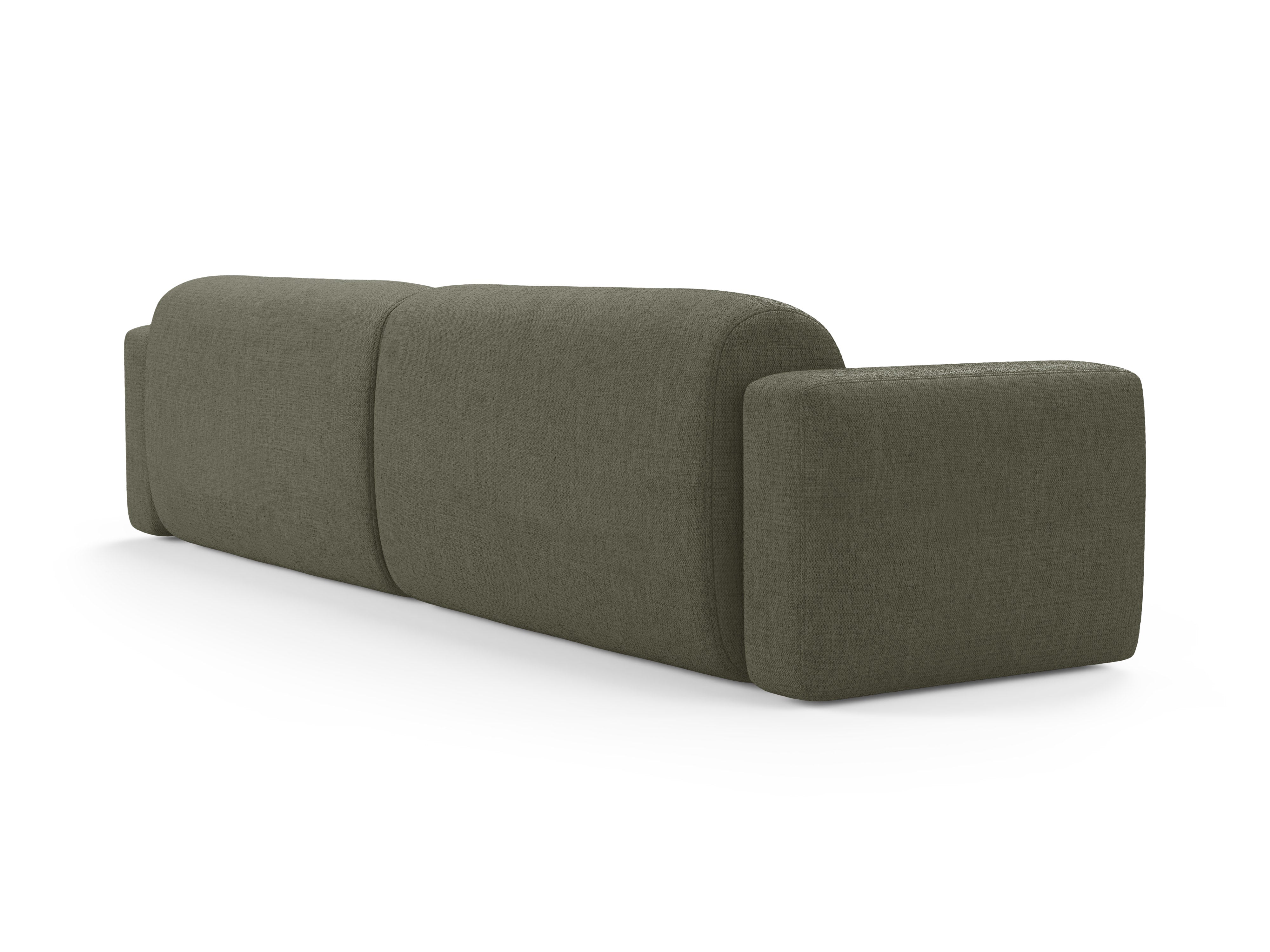 Sofa für 4 Personen STRINO olivgrüner Chenille
