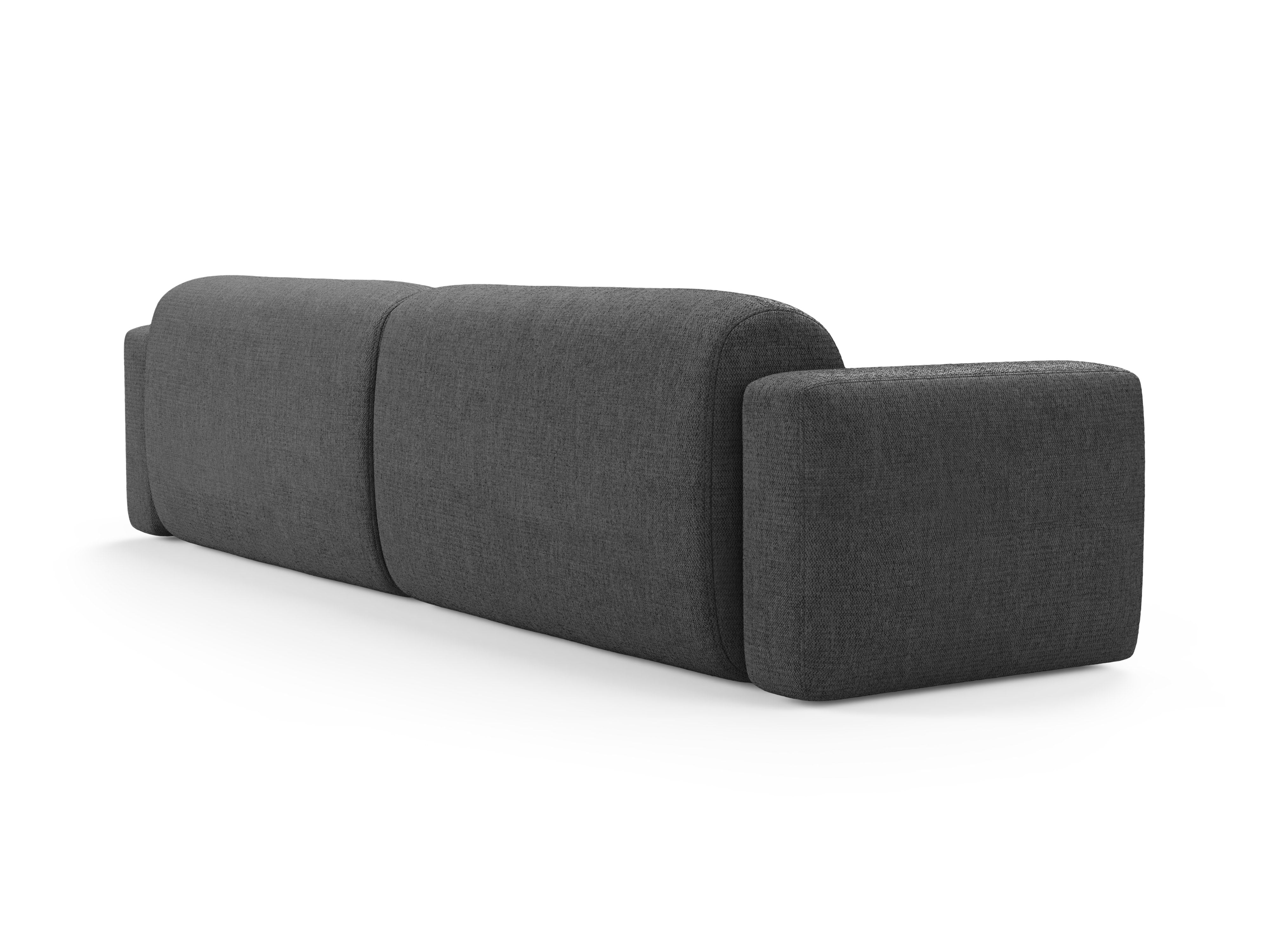 Sofa für 4 Personen STRINO graues Chenille