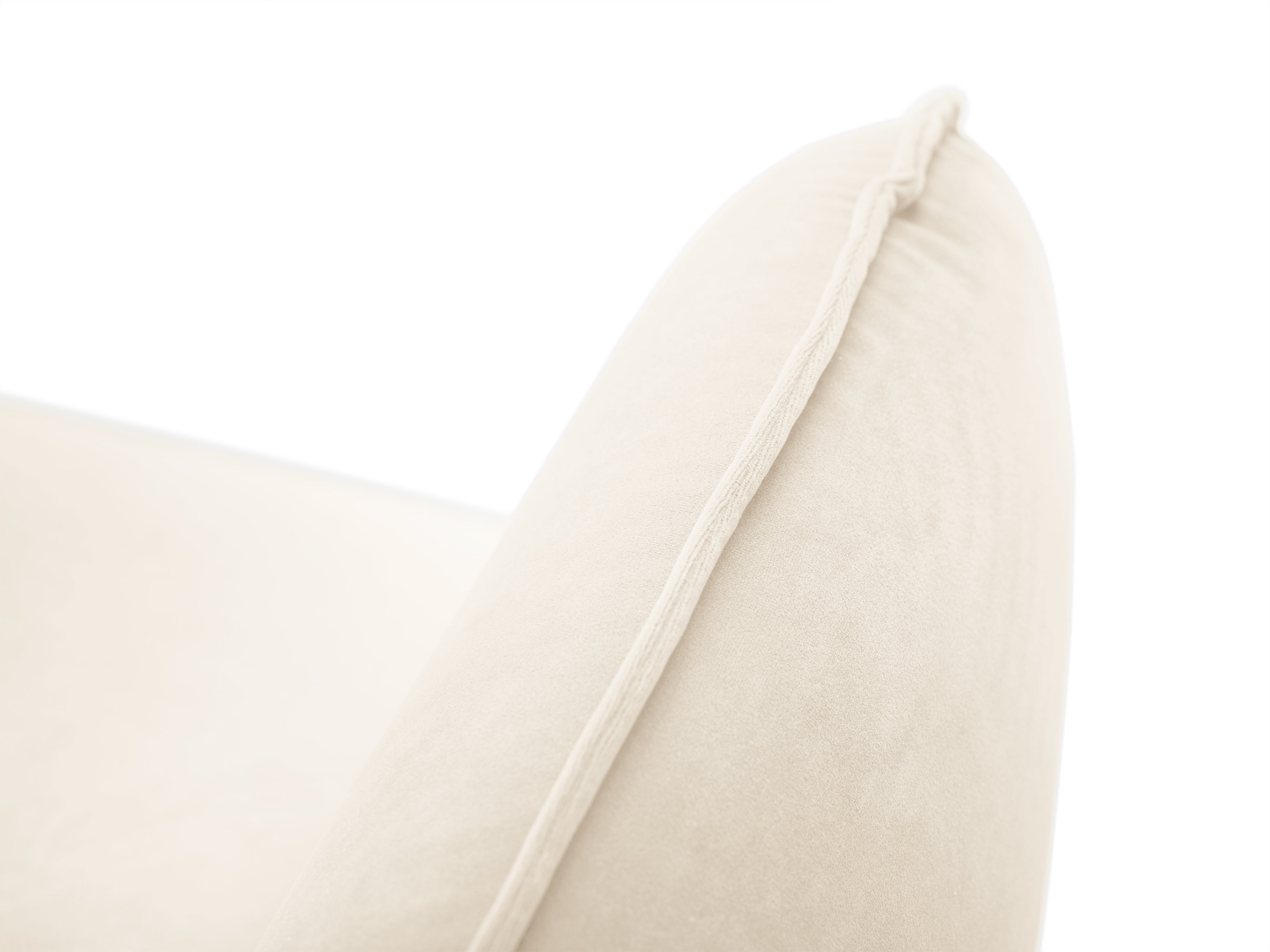 Velvet sofa for 4 people VIENNA beige with a golden base