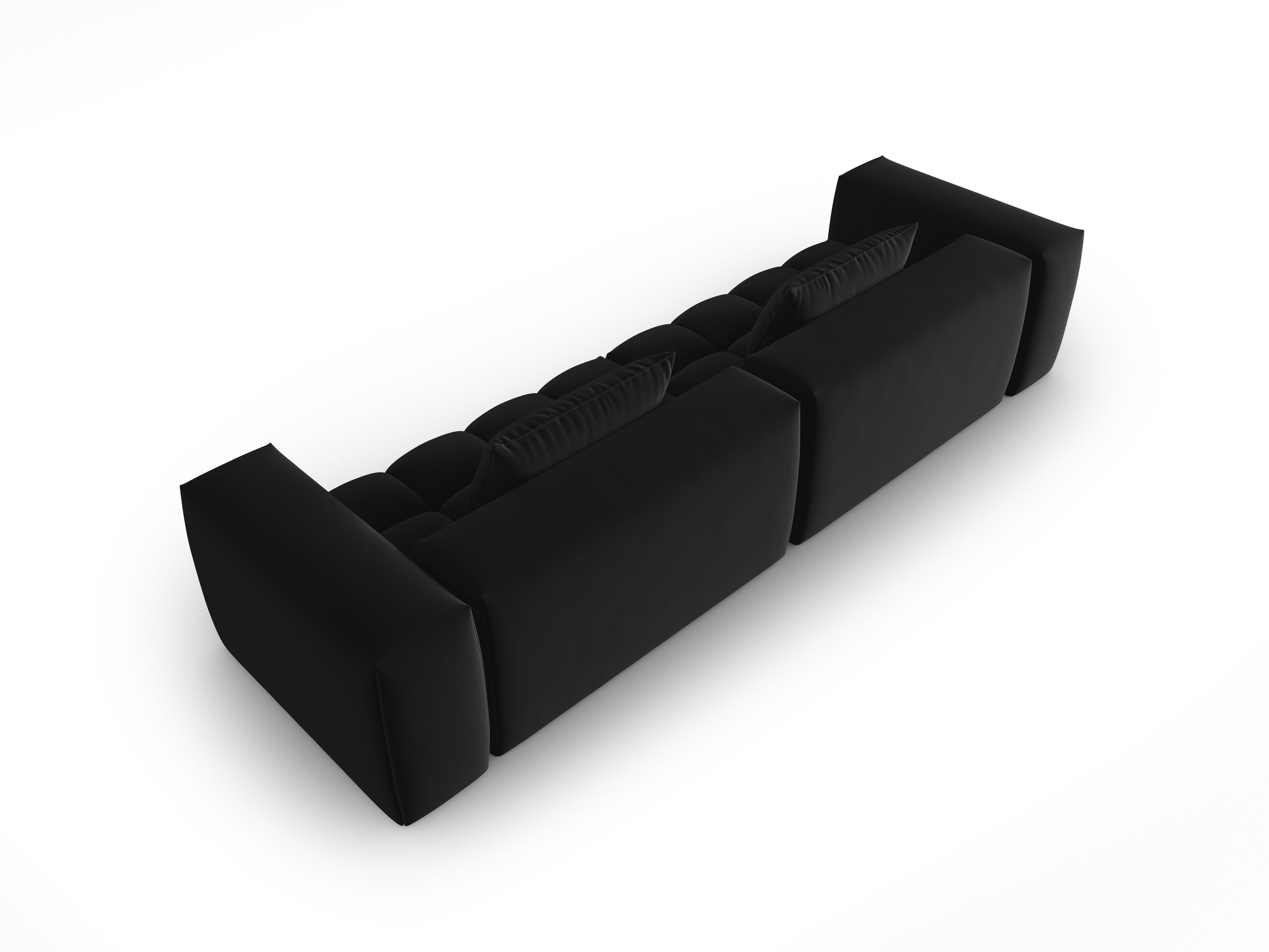 Velvet Sofa for 5 People VERONA black