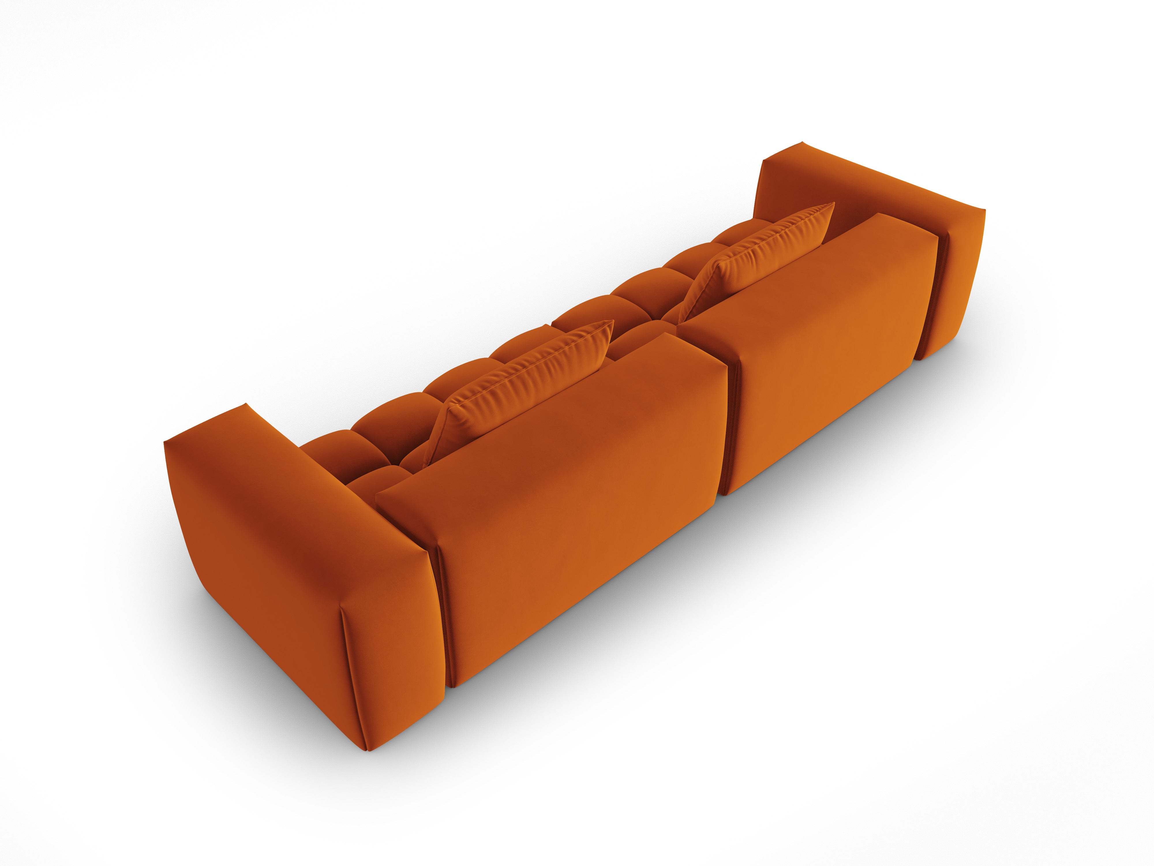 Velvet Sofa for 5 People VERONA brick