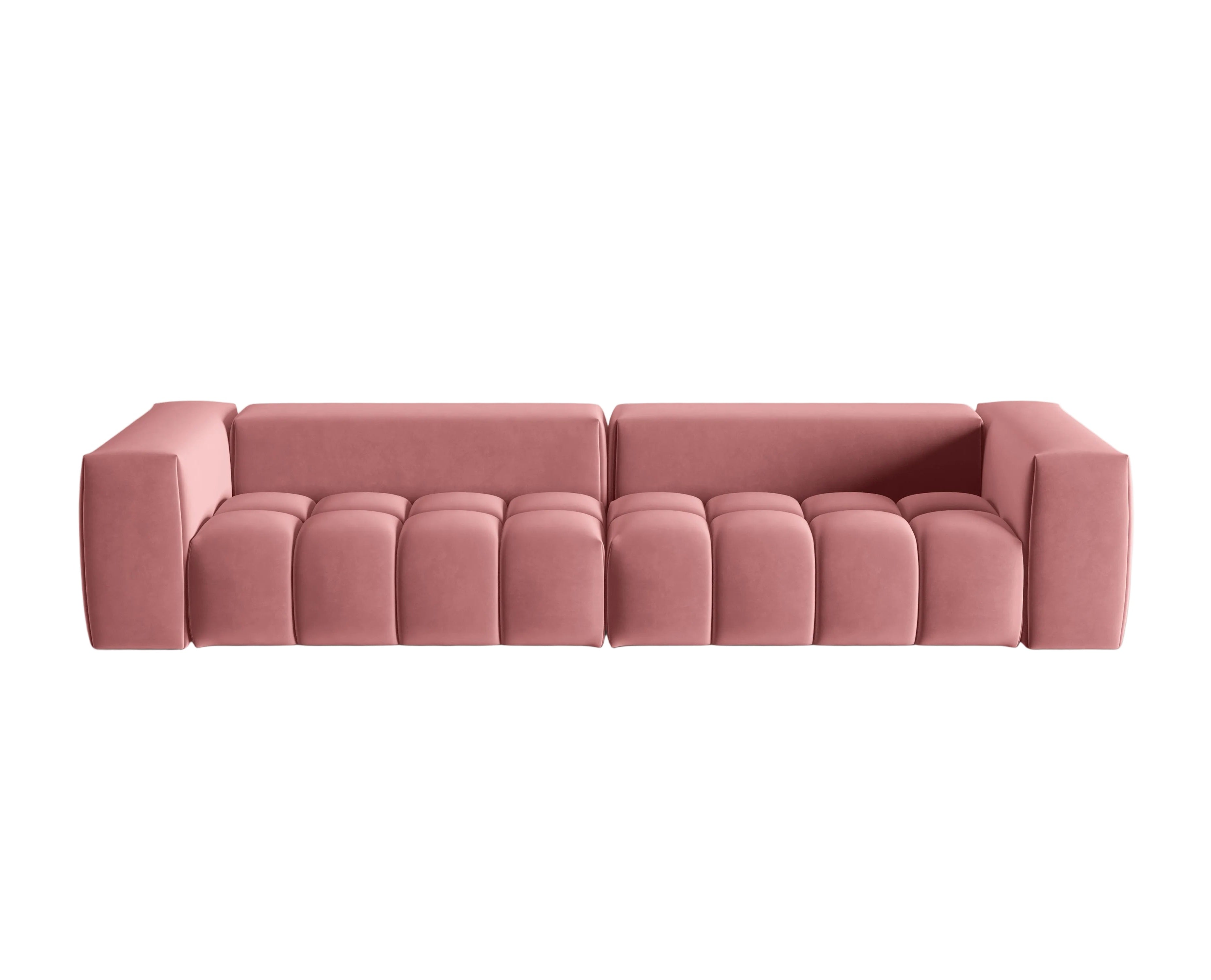 Velvet Sofa for 5 People VERONA flamingo pink