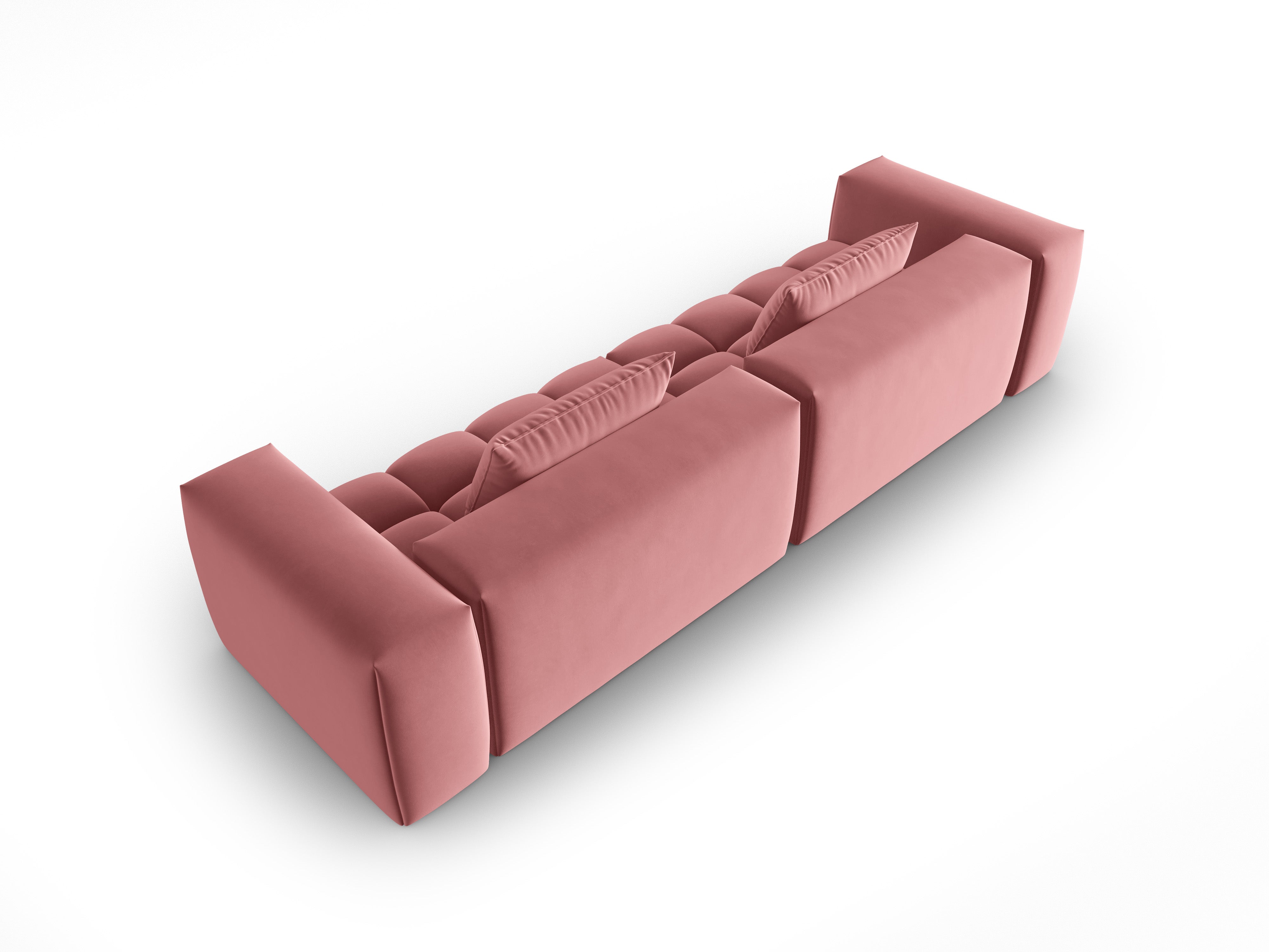 Velvet Sofa for 5 People VERONA flamingo pink