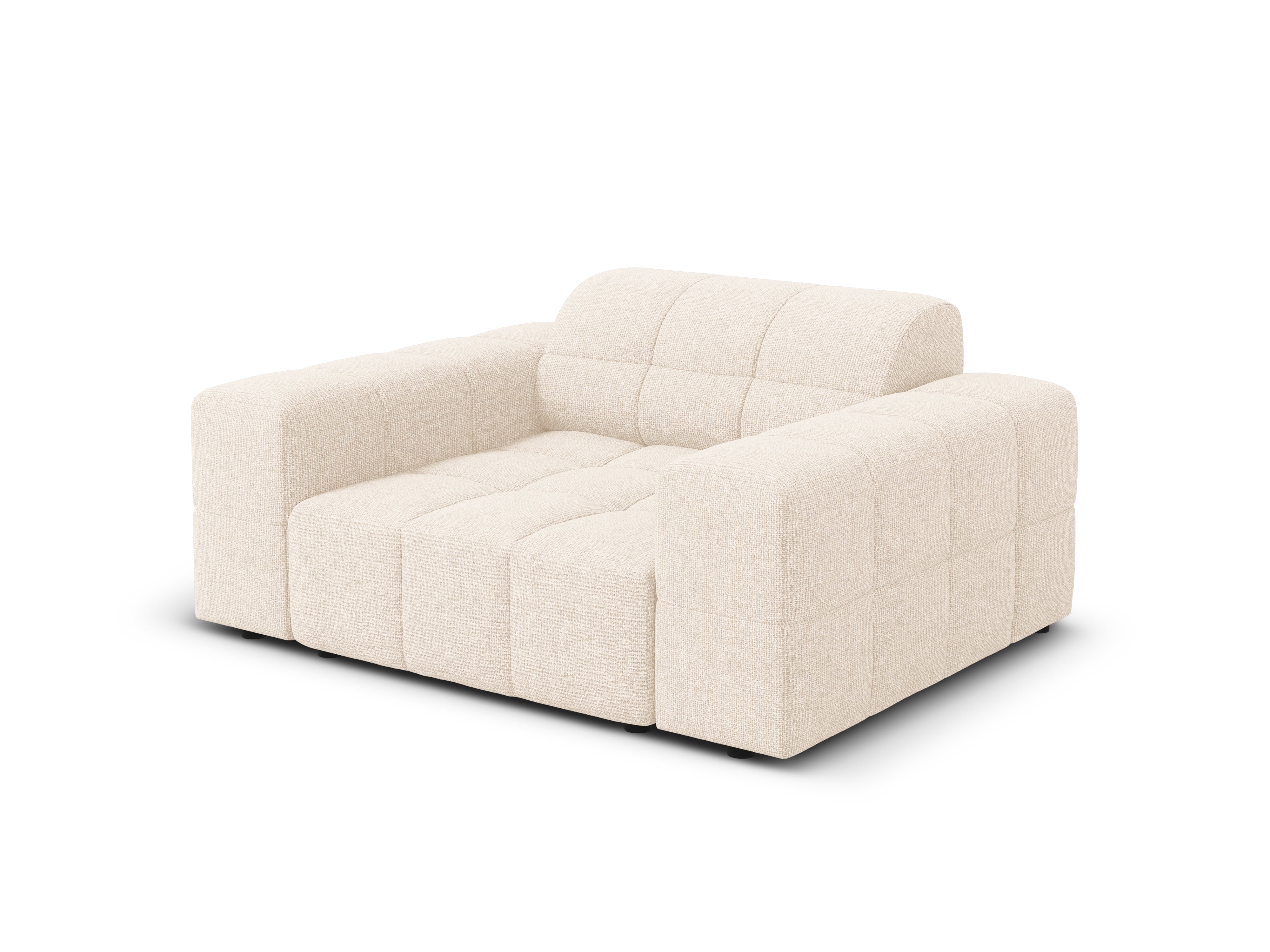 Fotel CHICAGO jasnobeżowy szenil z podłokietnikami