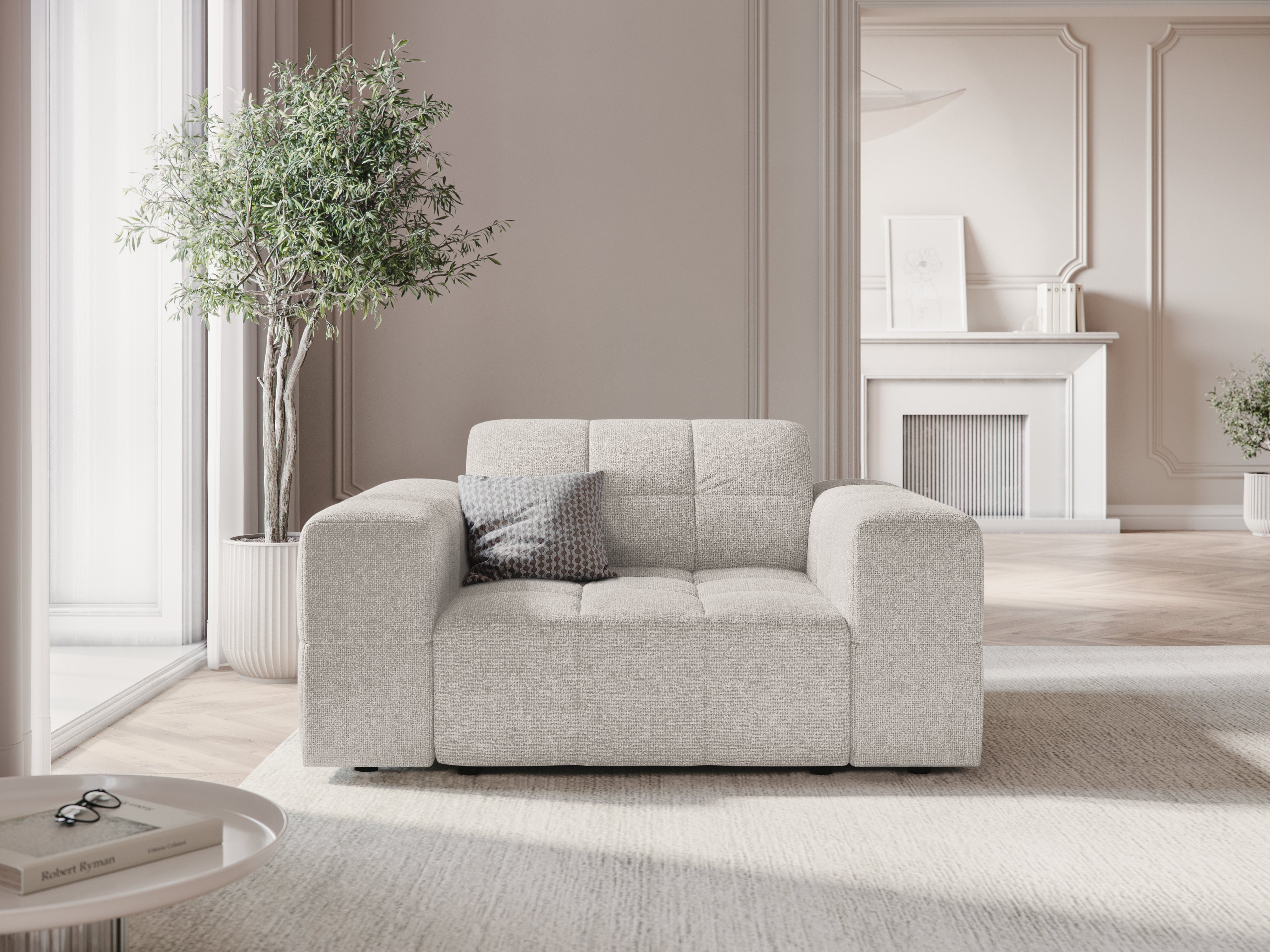Chicago armchair light gray szenil