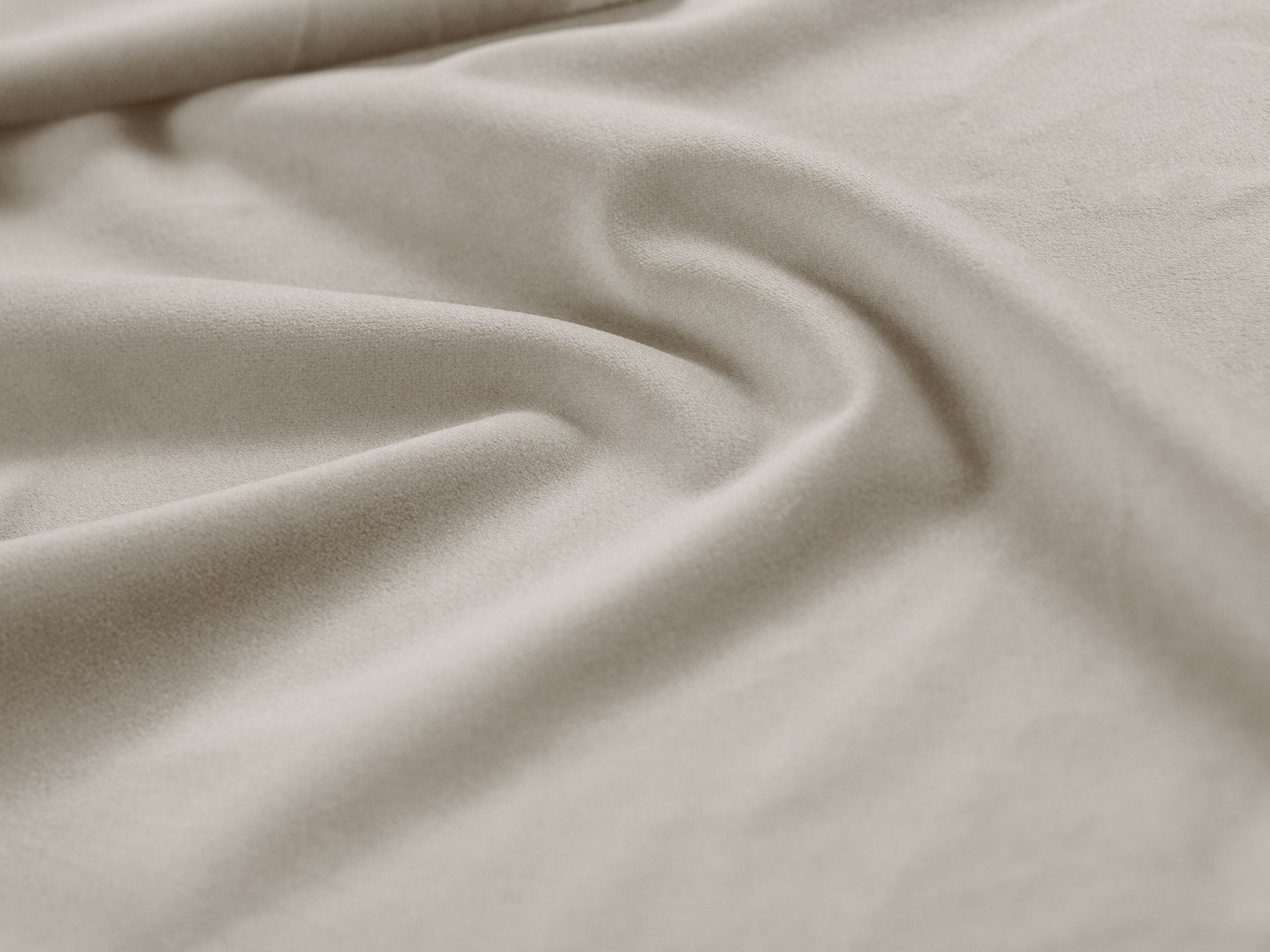 Velvet bed CAMPI beige