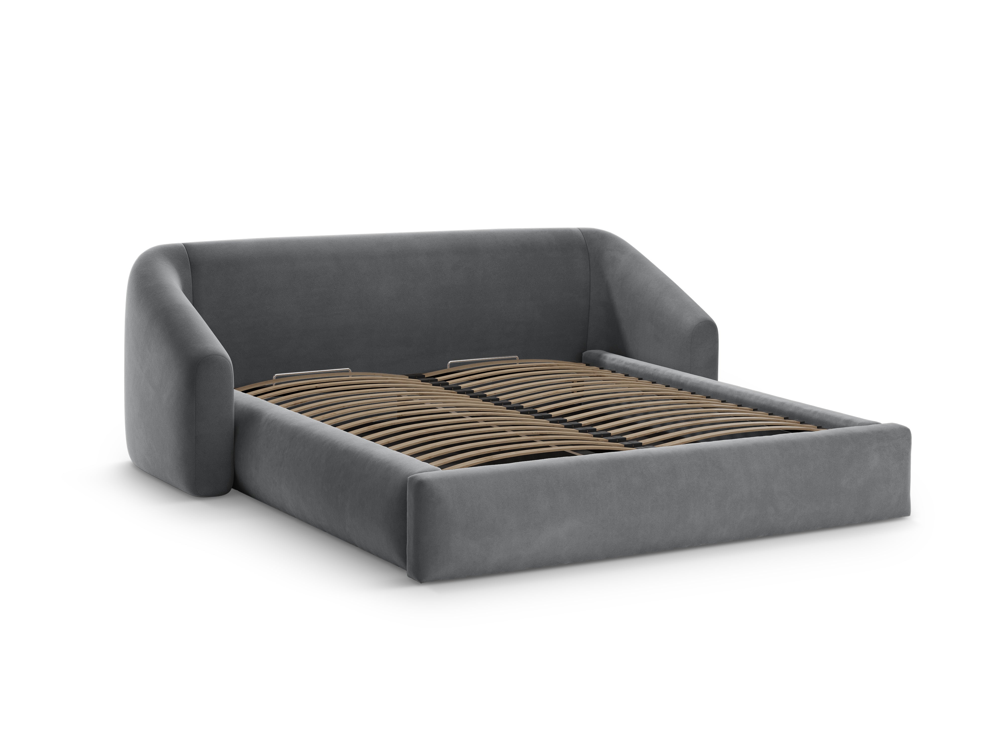 Velvet Bed CAMPI Dark Gray