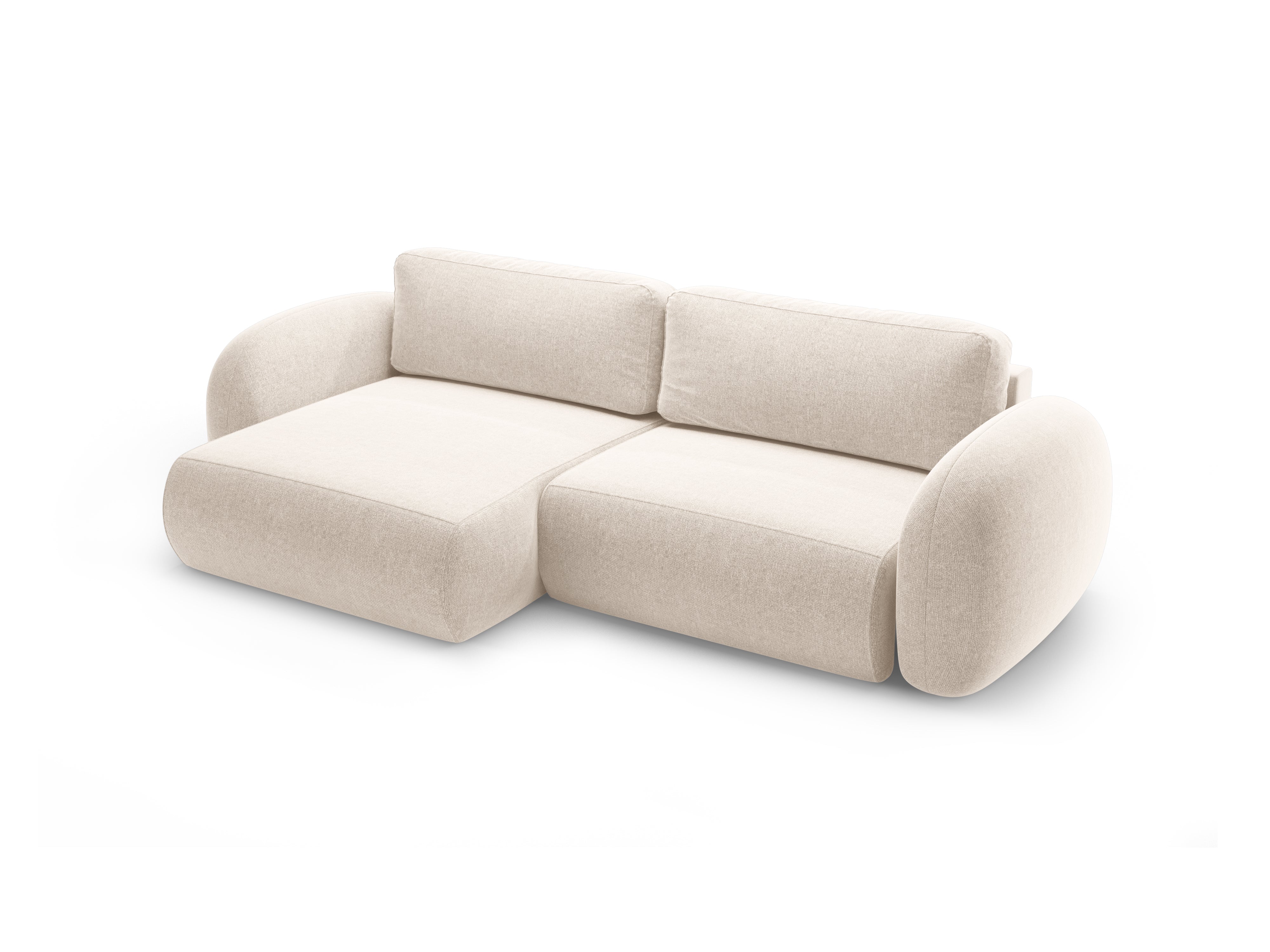 Universelle Eckcouch mit Schlaffunktion für 4 Personen TONALE hellbeige