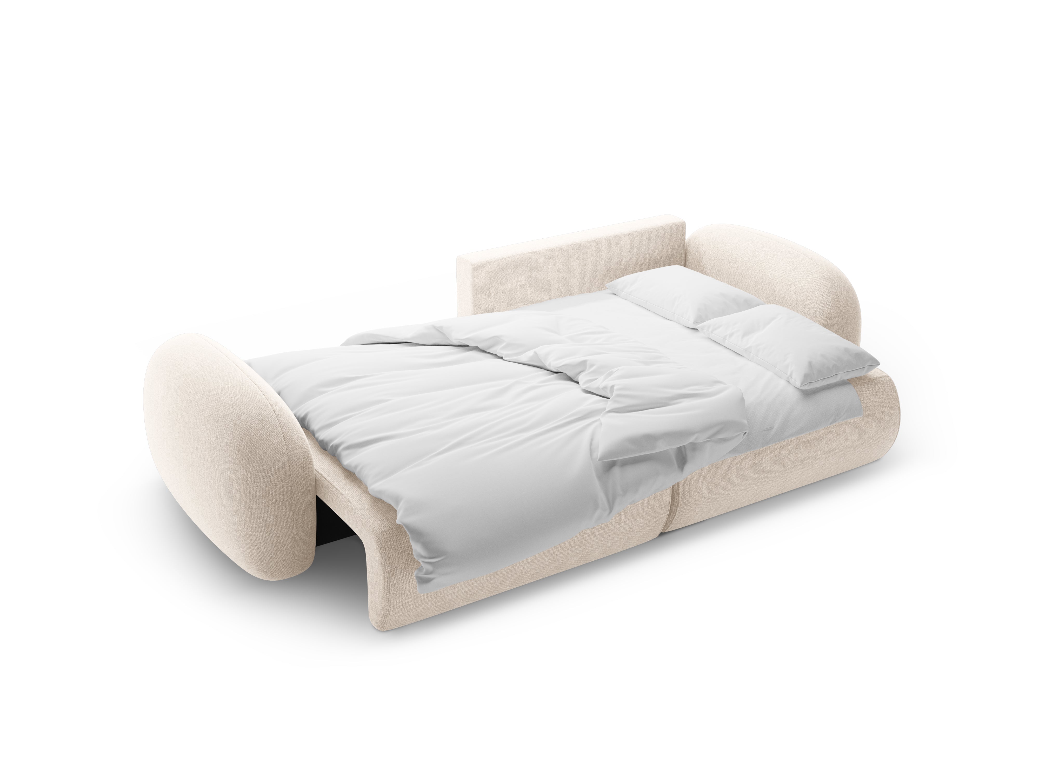 Universelle Eckcouch mit Schlaffunktion für 4 Personen TONALE hellbeige
