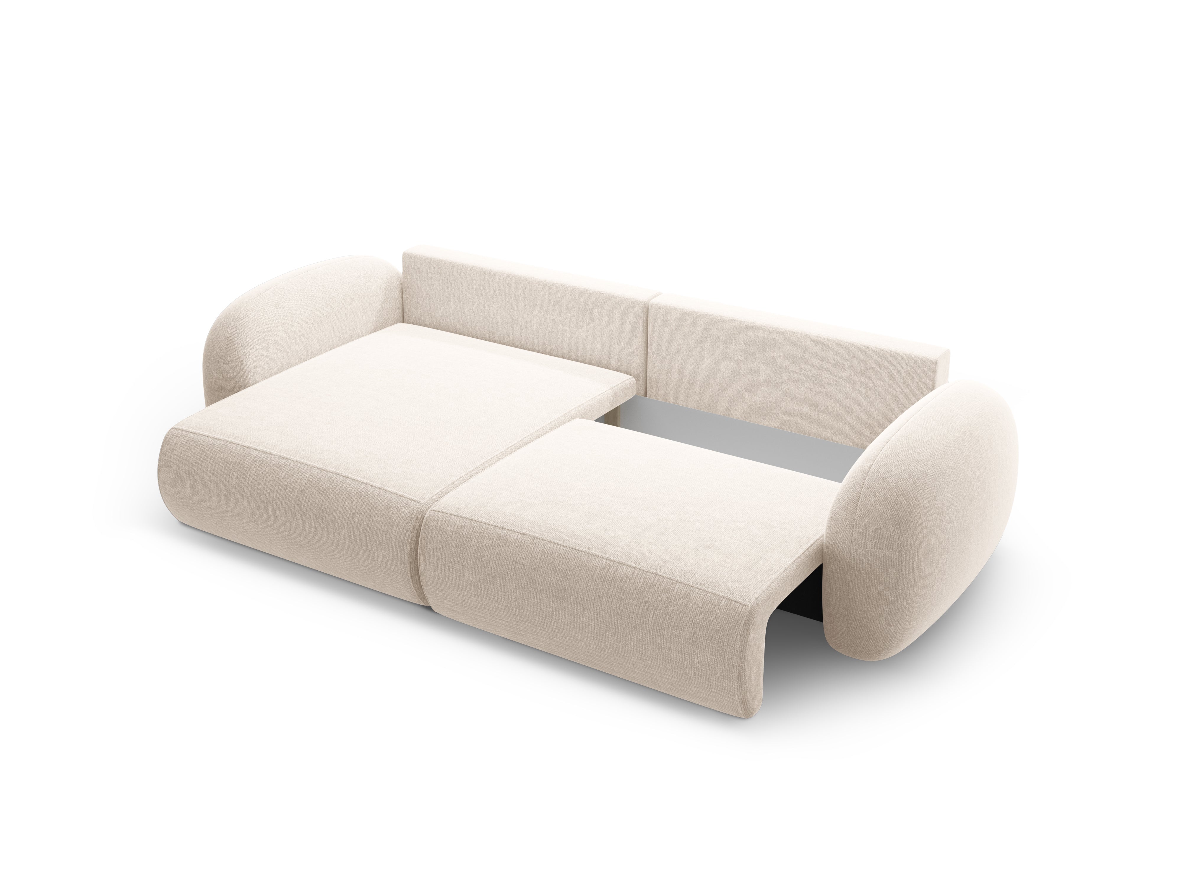 Universelle Eckcouch mit Schlaffunktion für 4 Personen TONALE hellbeige