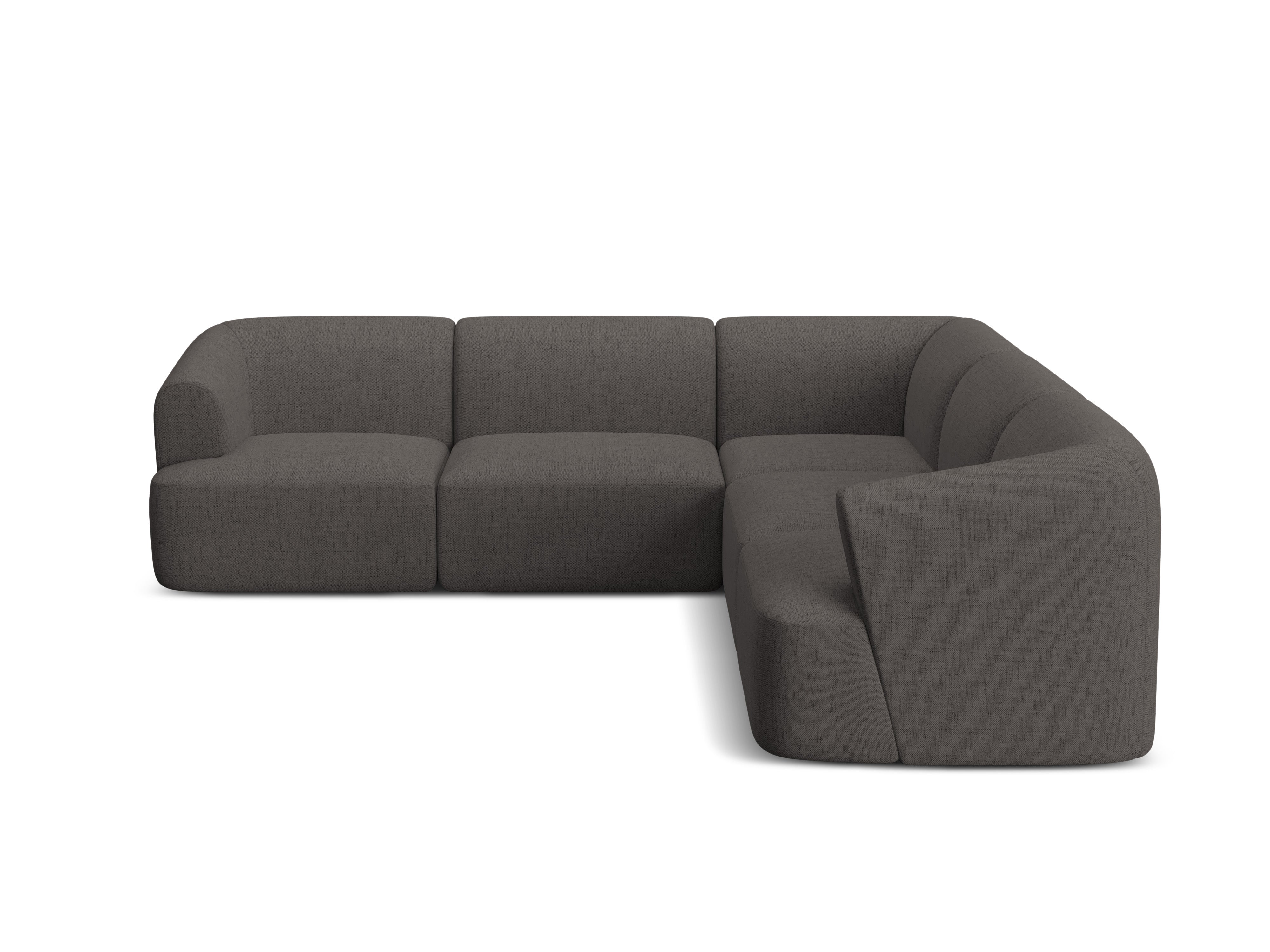 Symmetrical 4-Seater Sofa CAMPI Gray Chenille