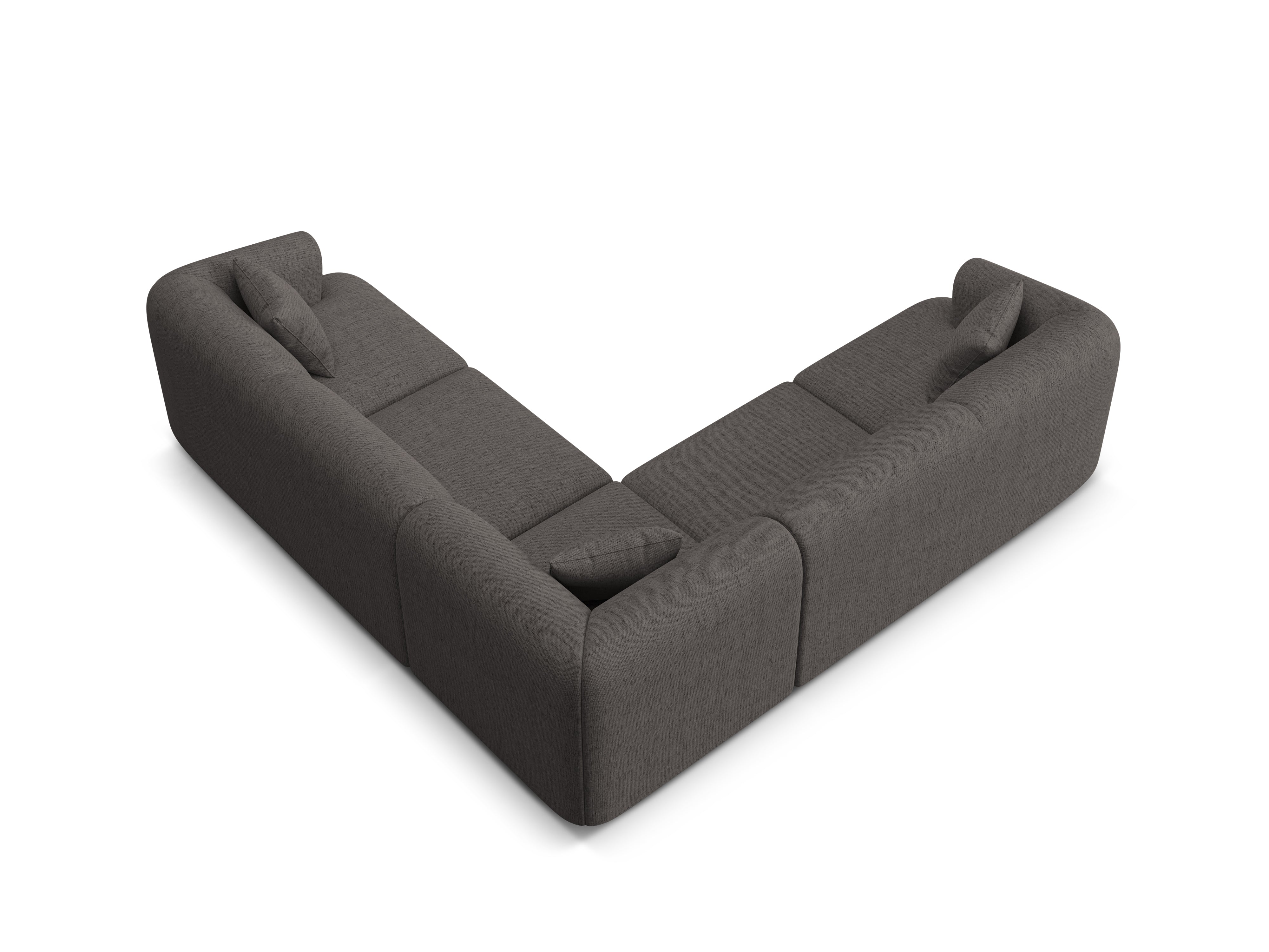 Symmetrical 4-Seater Sofa CAMPI Gray Chenille