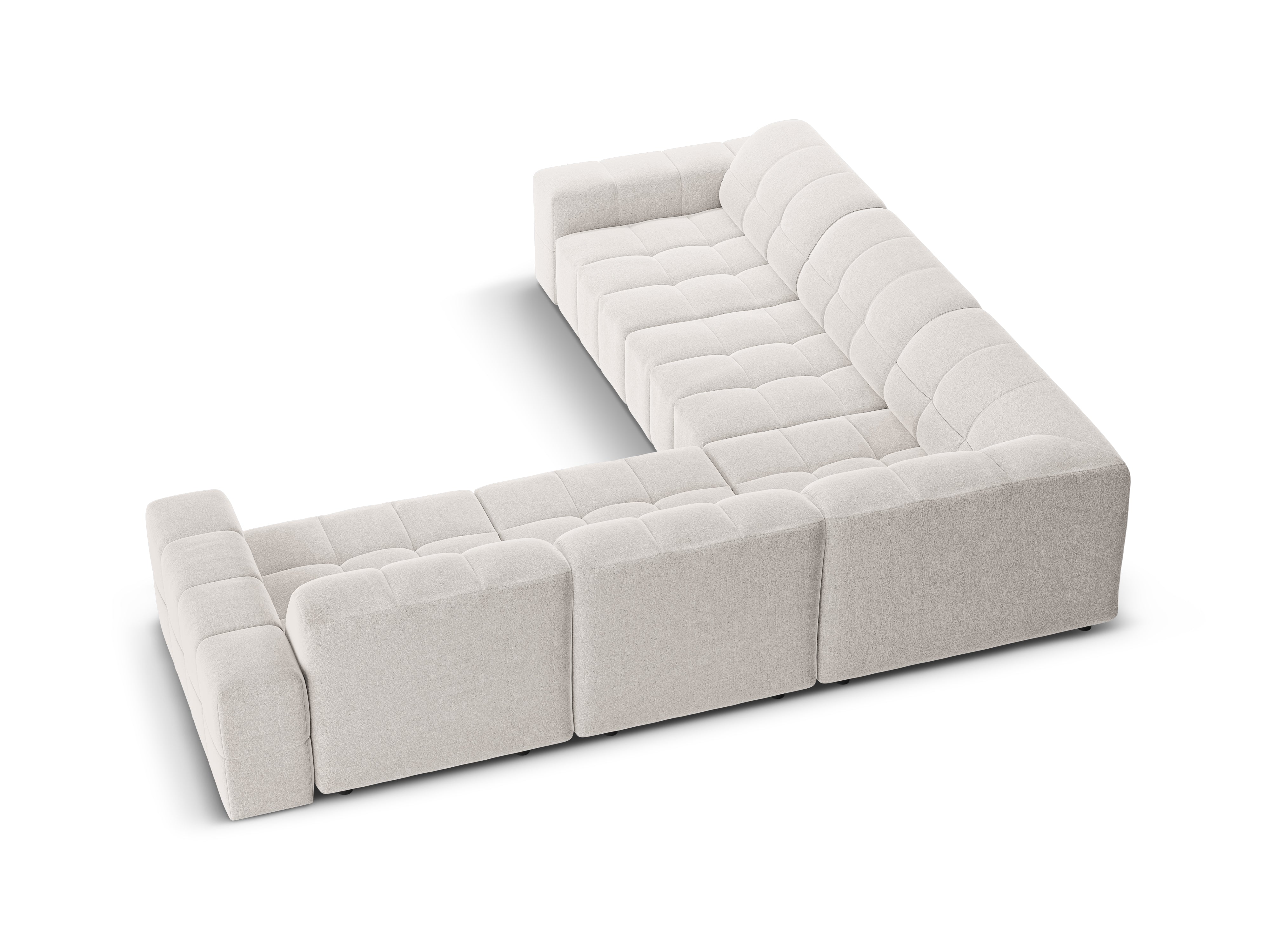 Symmetrical Corner Sofa CHICAGO Light Gray Chenille