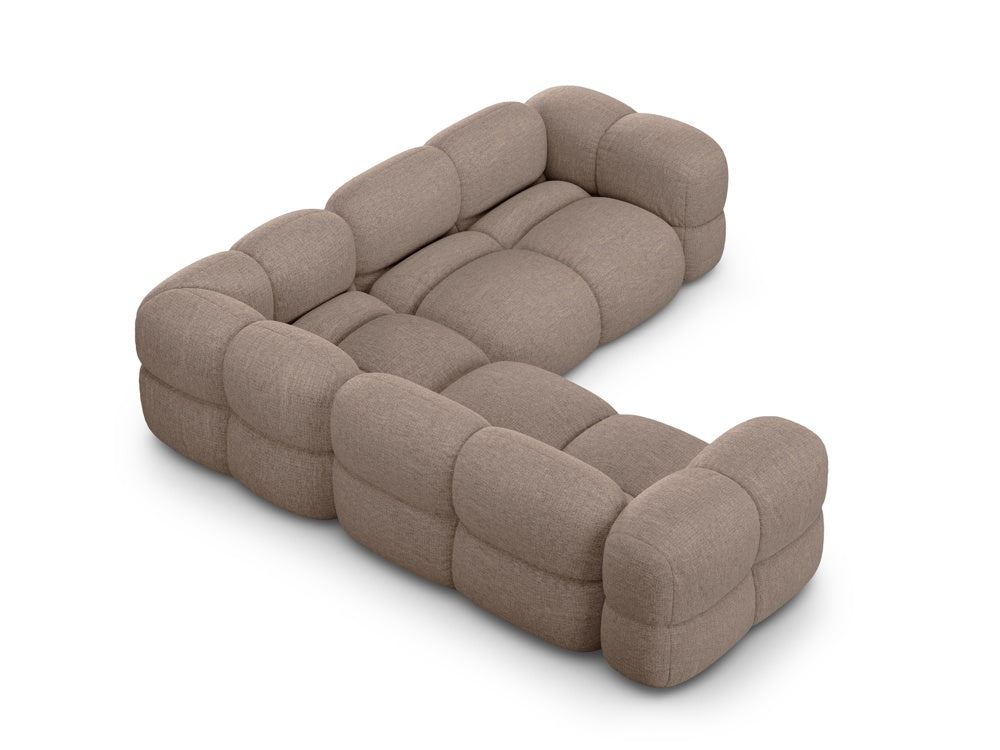 Symmetrische Eckcouch LORETTO Cappuccino
