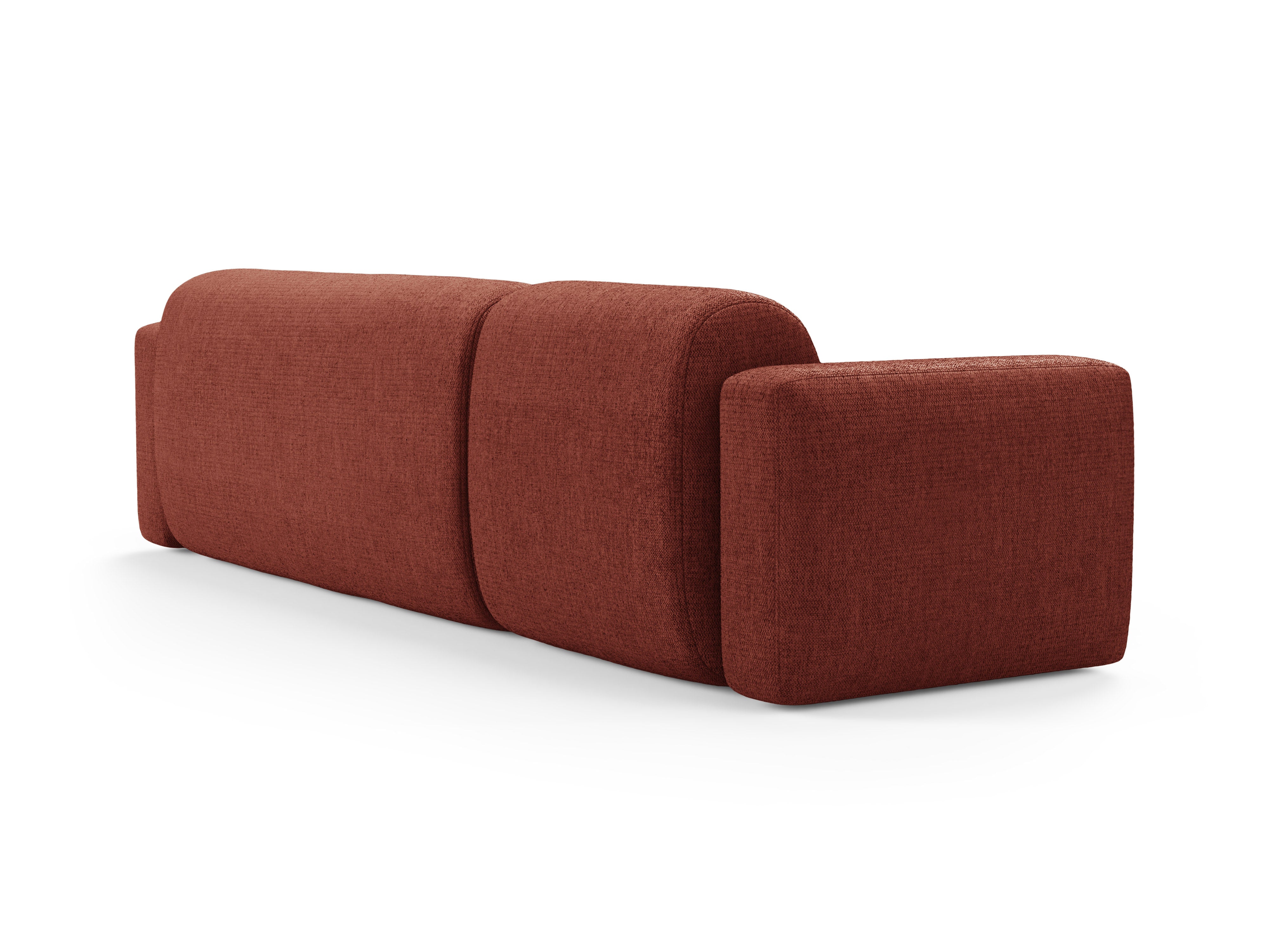 Right-sided corner sofa STRINO coral chenille