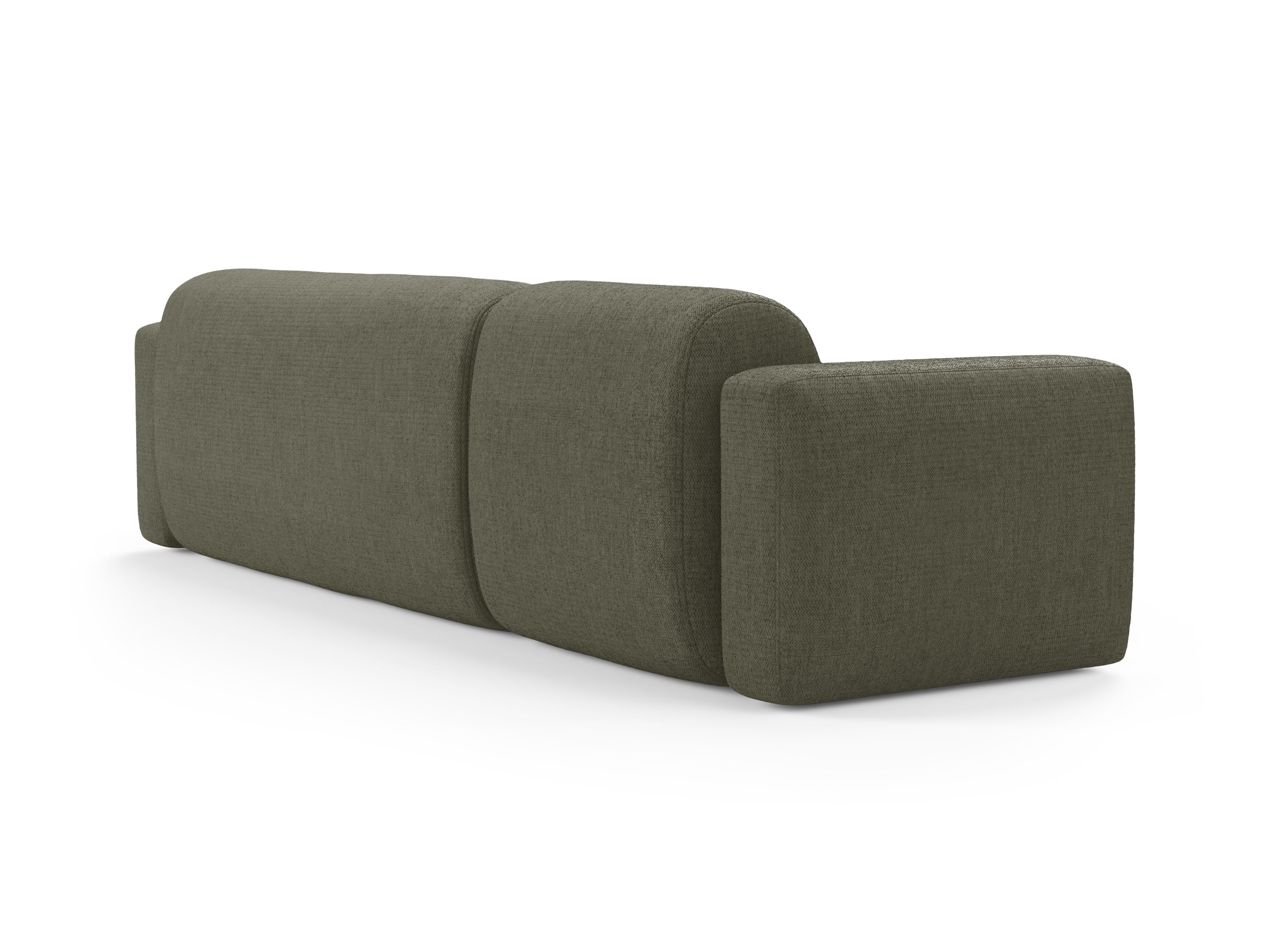 Right-sided corner sofa STRINO olive chenille