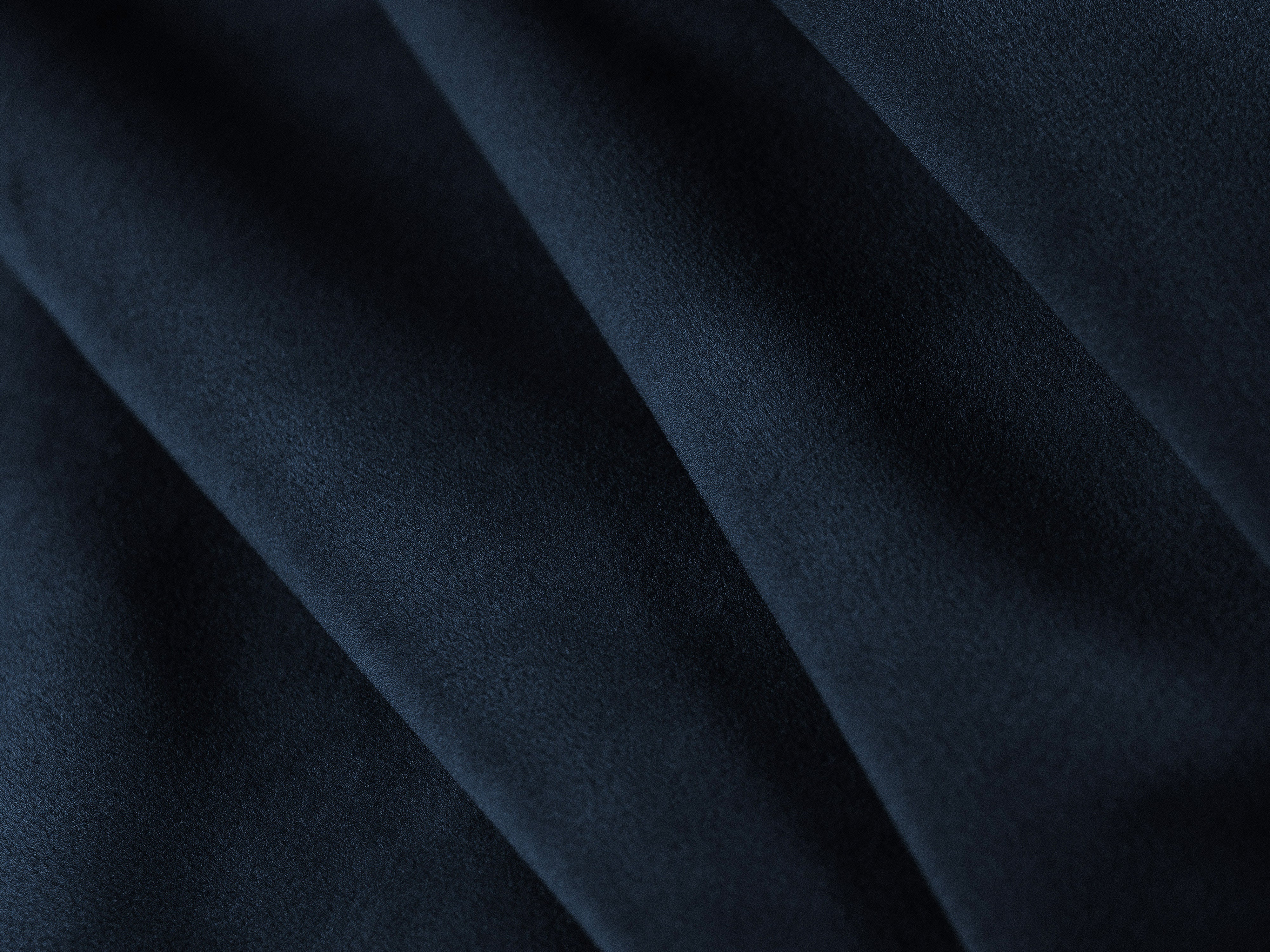 Right-facing velvet corner sofa STRINO navy blue