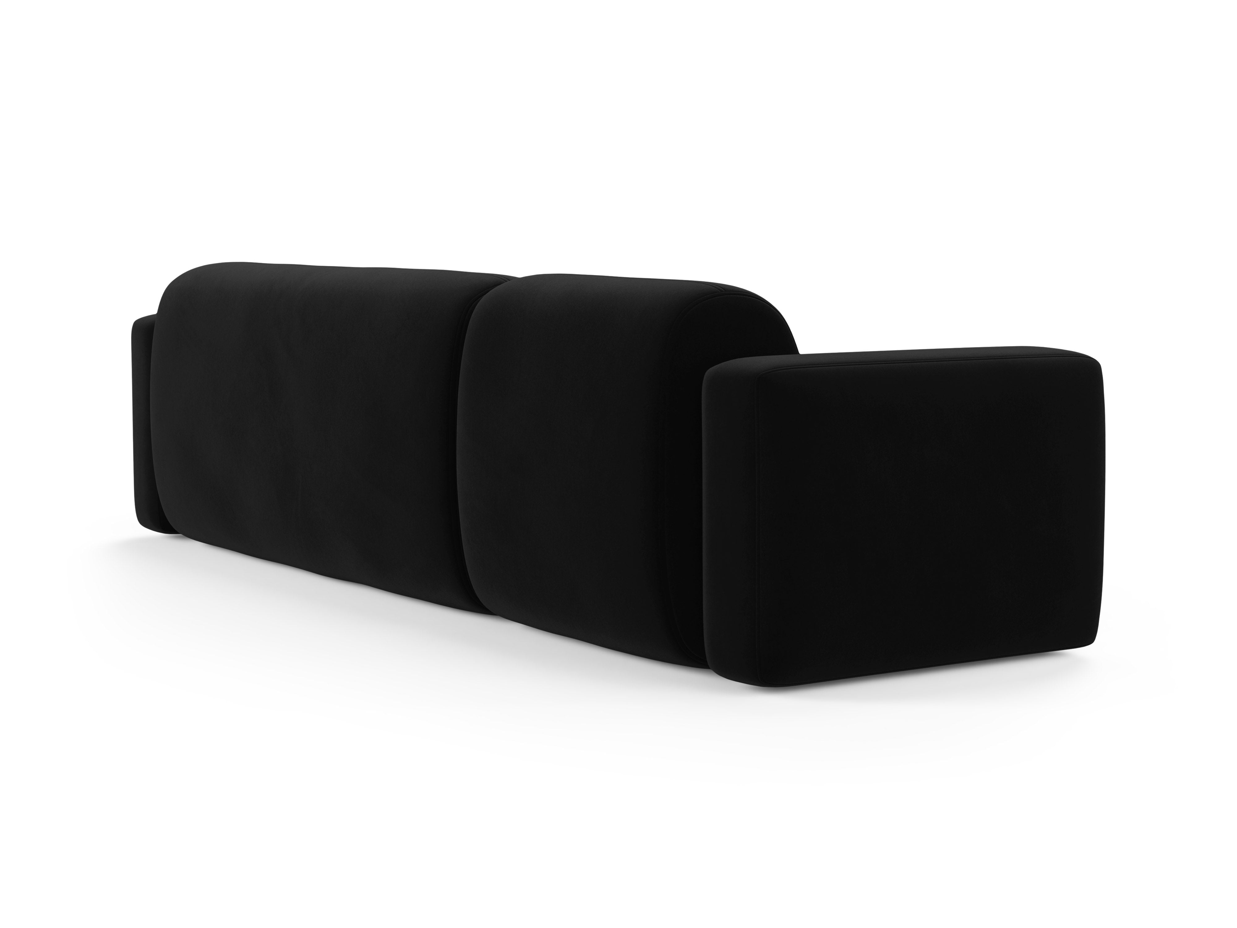 Right-facing velvet corner sofa STRINO black