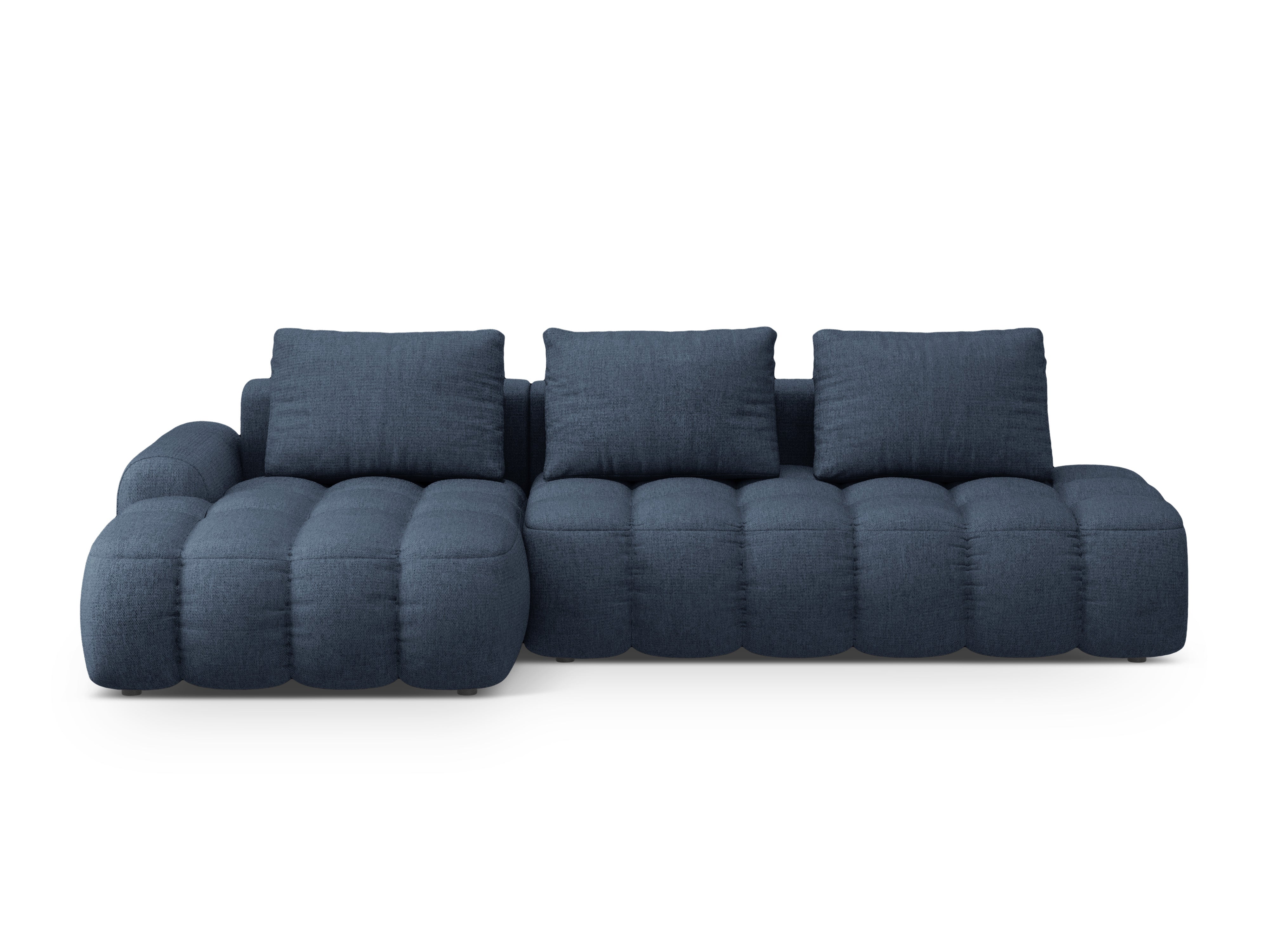 Linksseitige Schlafcouch für 3 Personen LINZ blau