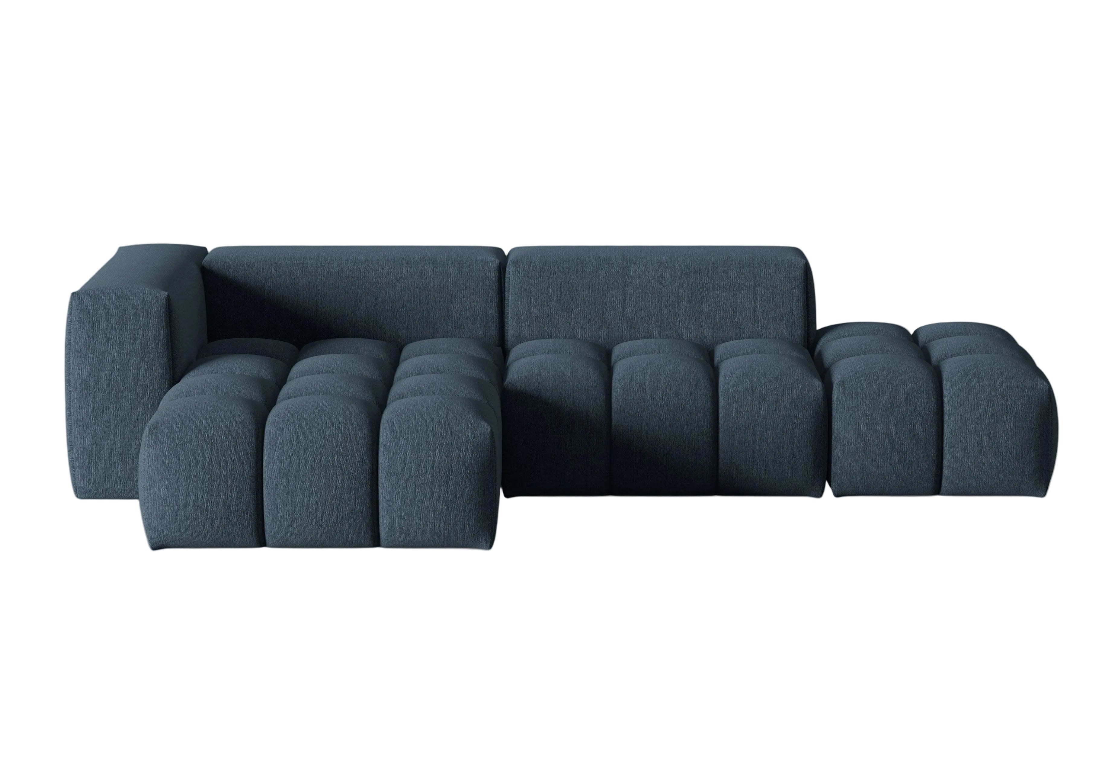 VERONA open left-facing 4-seater corner sofa dark blue