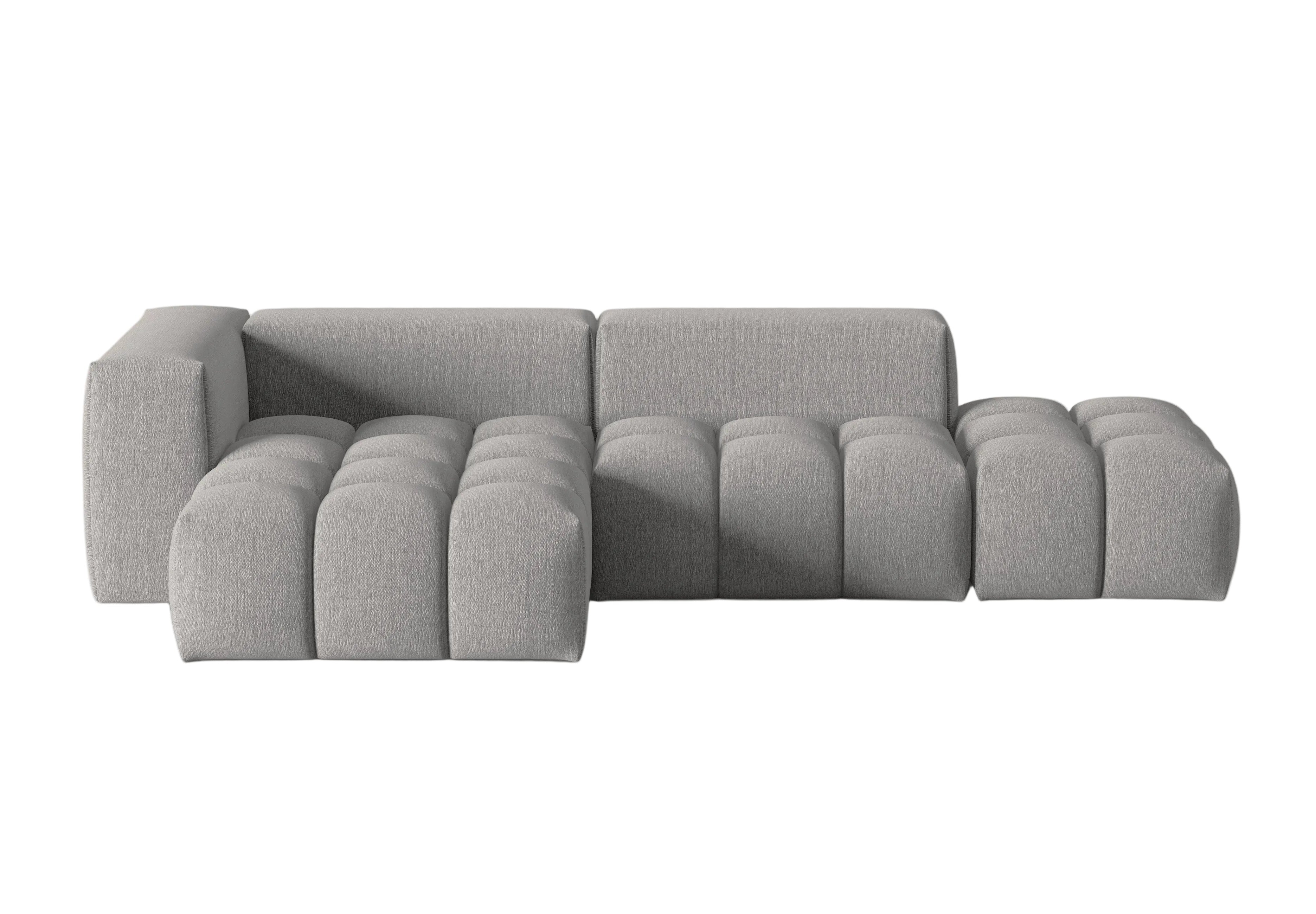 VERONA open left-facing 4-seater corner sofa warm gray