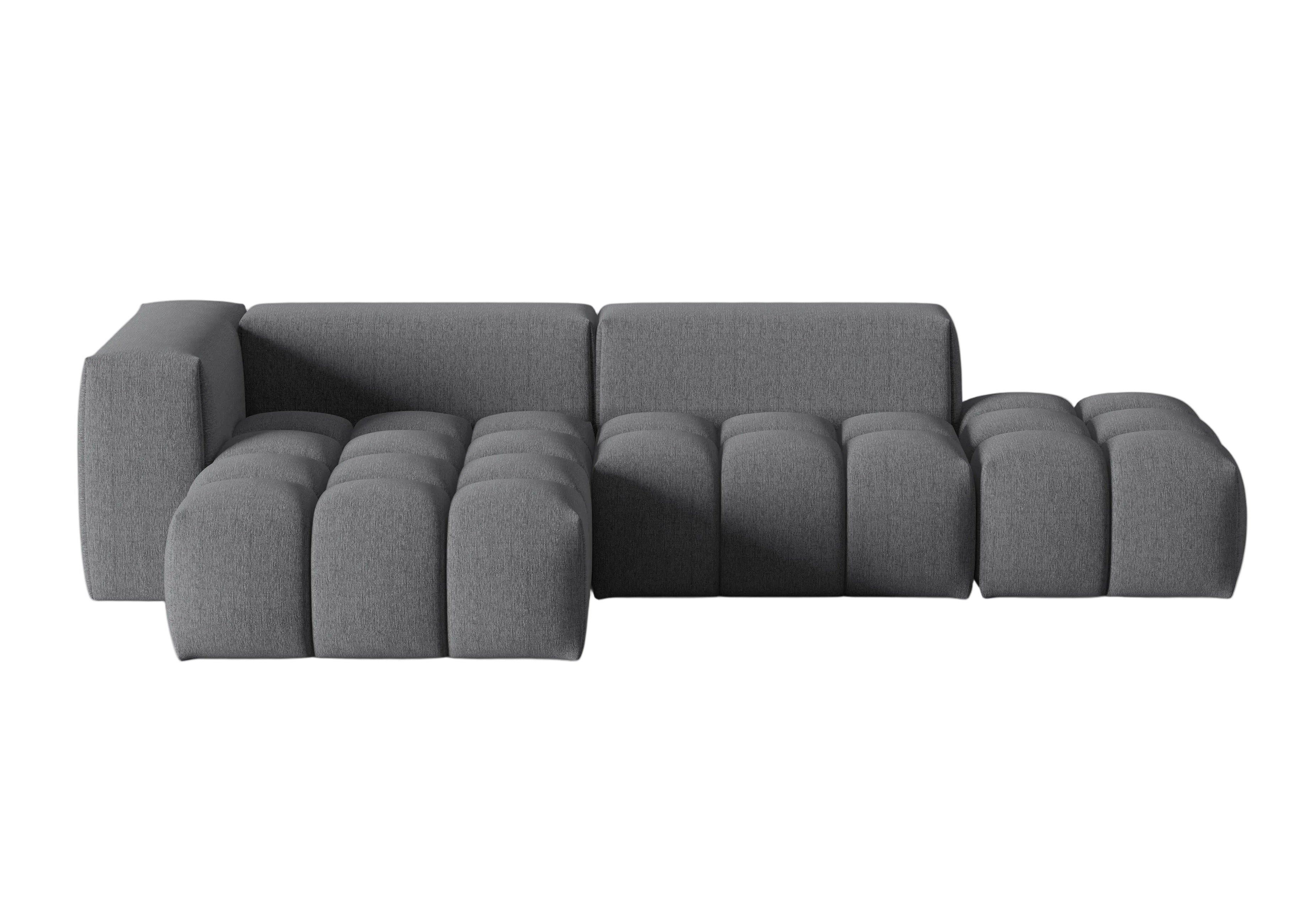 VERONA open left-facing 4-seater corner sofa gray