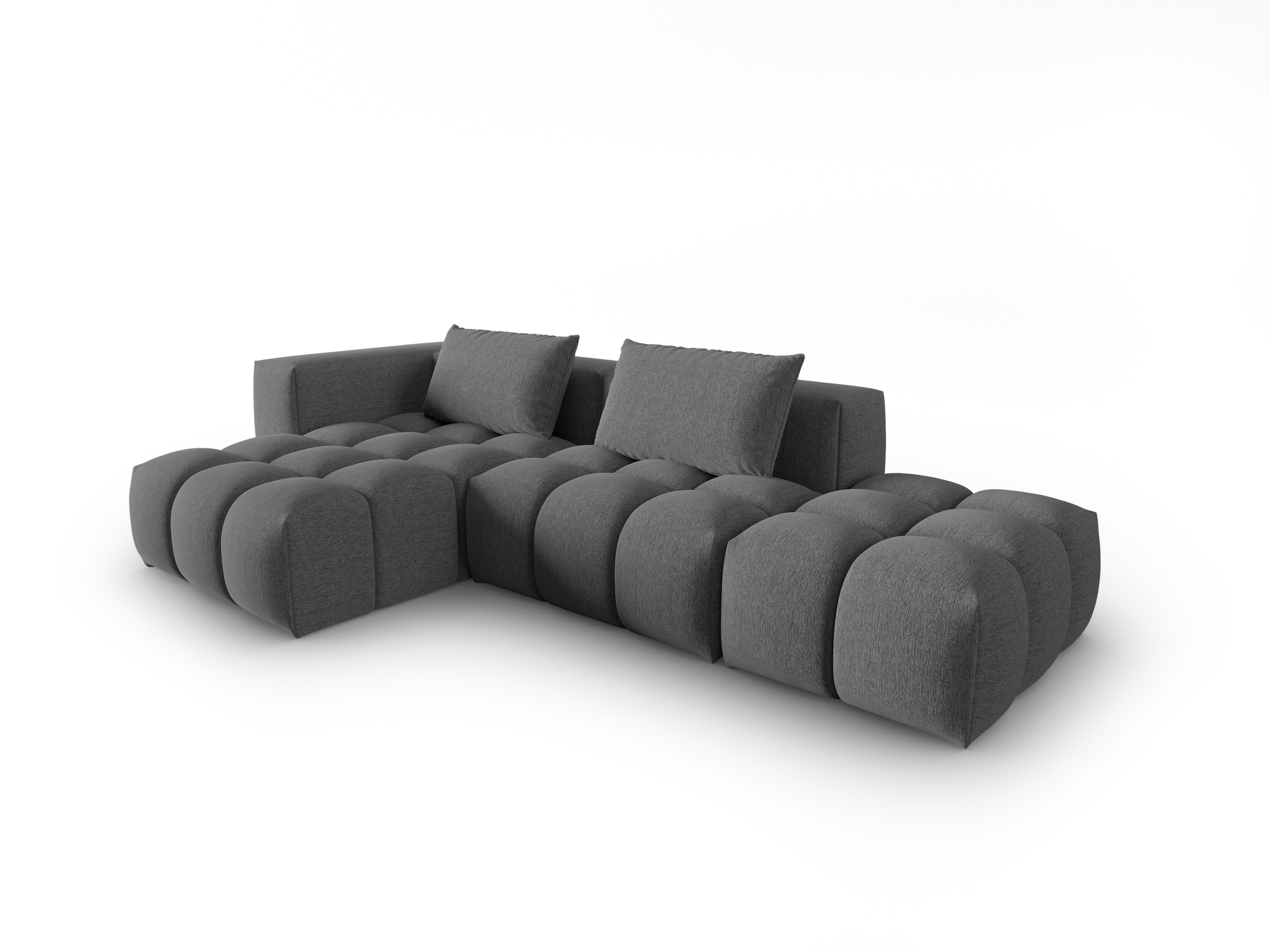 VERONA open left-facing 4-seater corner sofa gray