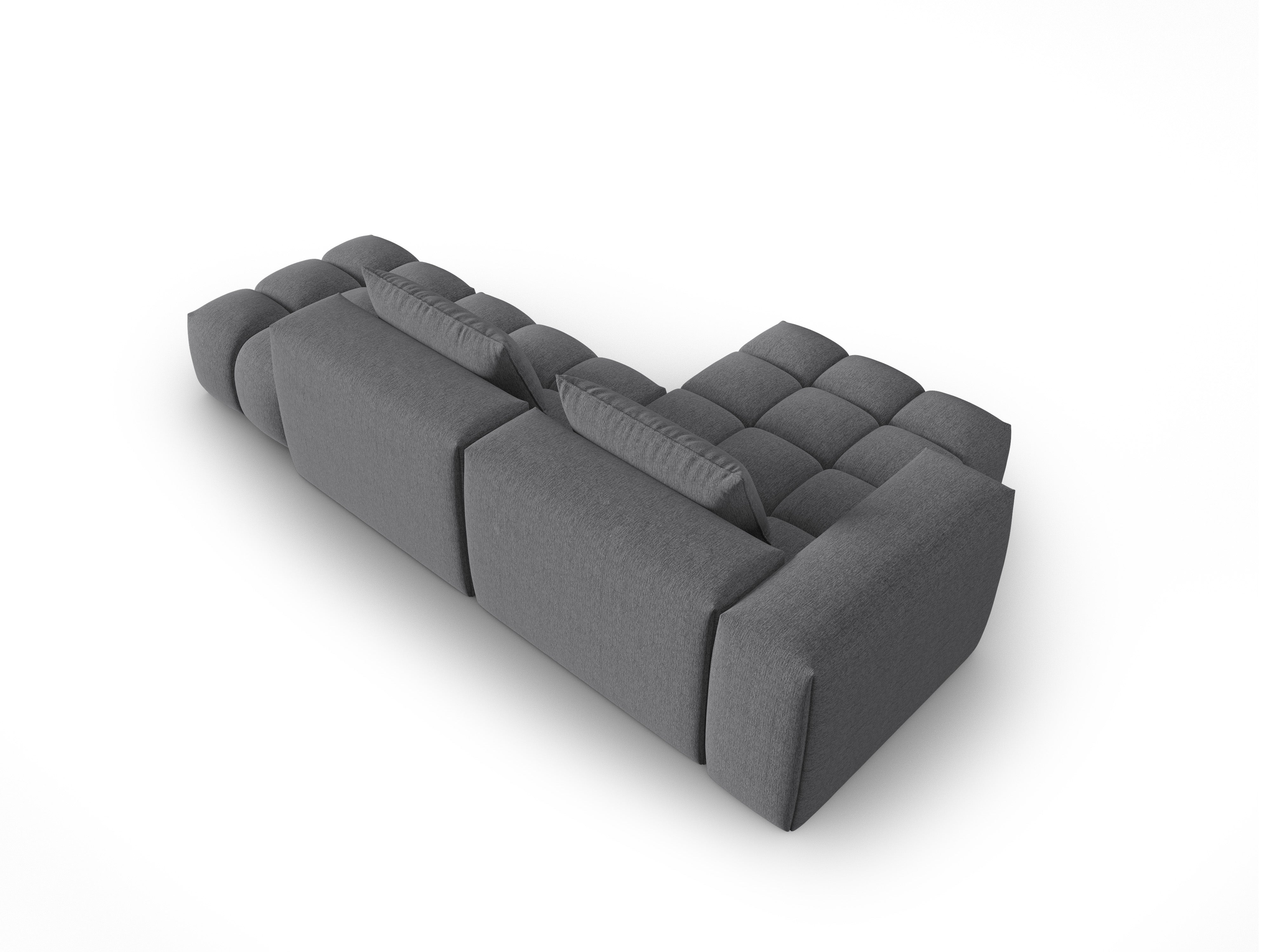 VERONA open left-facing 4-seater corner sofa gray