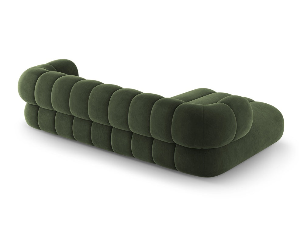 Samt-Ecksofa für 5 Personen links KOGE grün