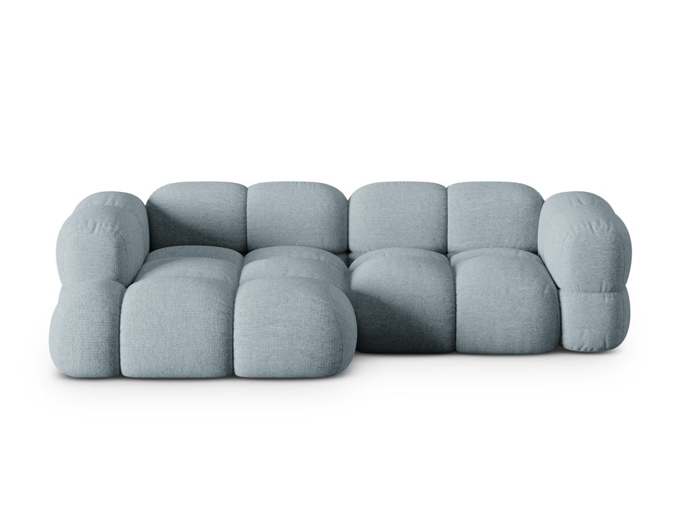 3-sitziger linker Ecksofa LORETTO pastellblau