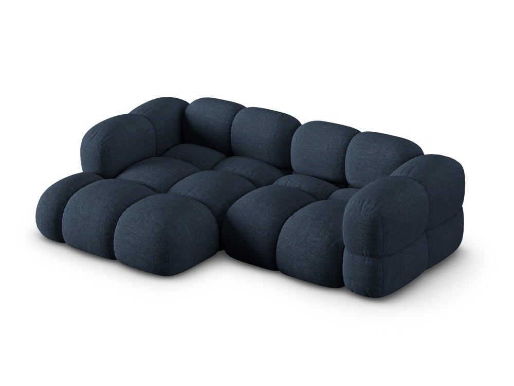 3-sitziger linker Ecksofa LORETTO blau