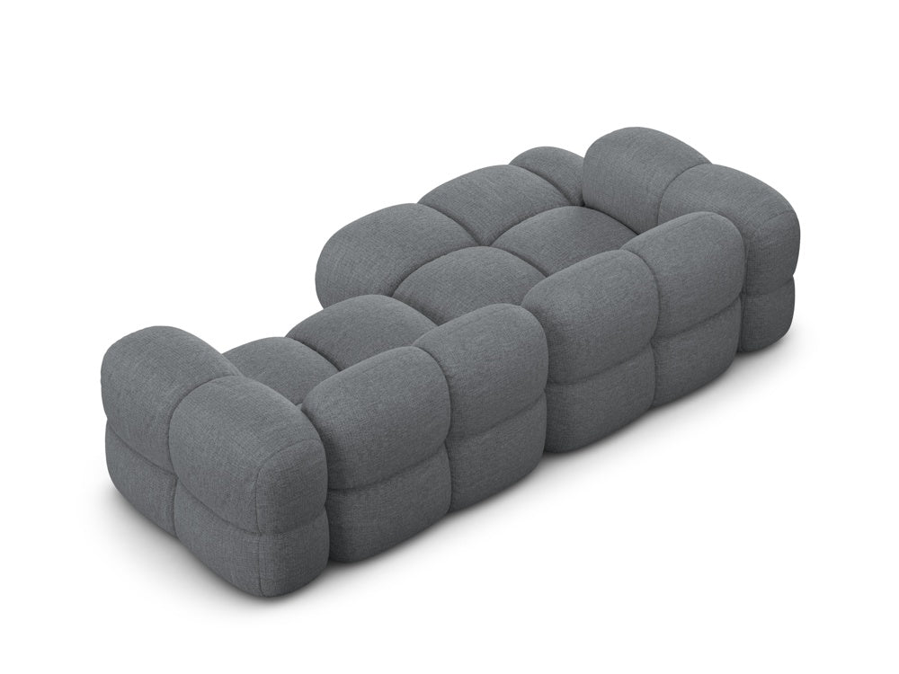 Left-facing 3-seater corner sofa LORETTO gray-blue