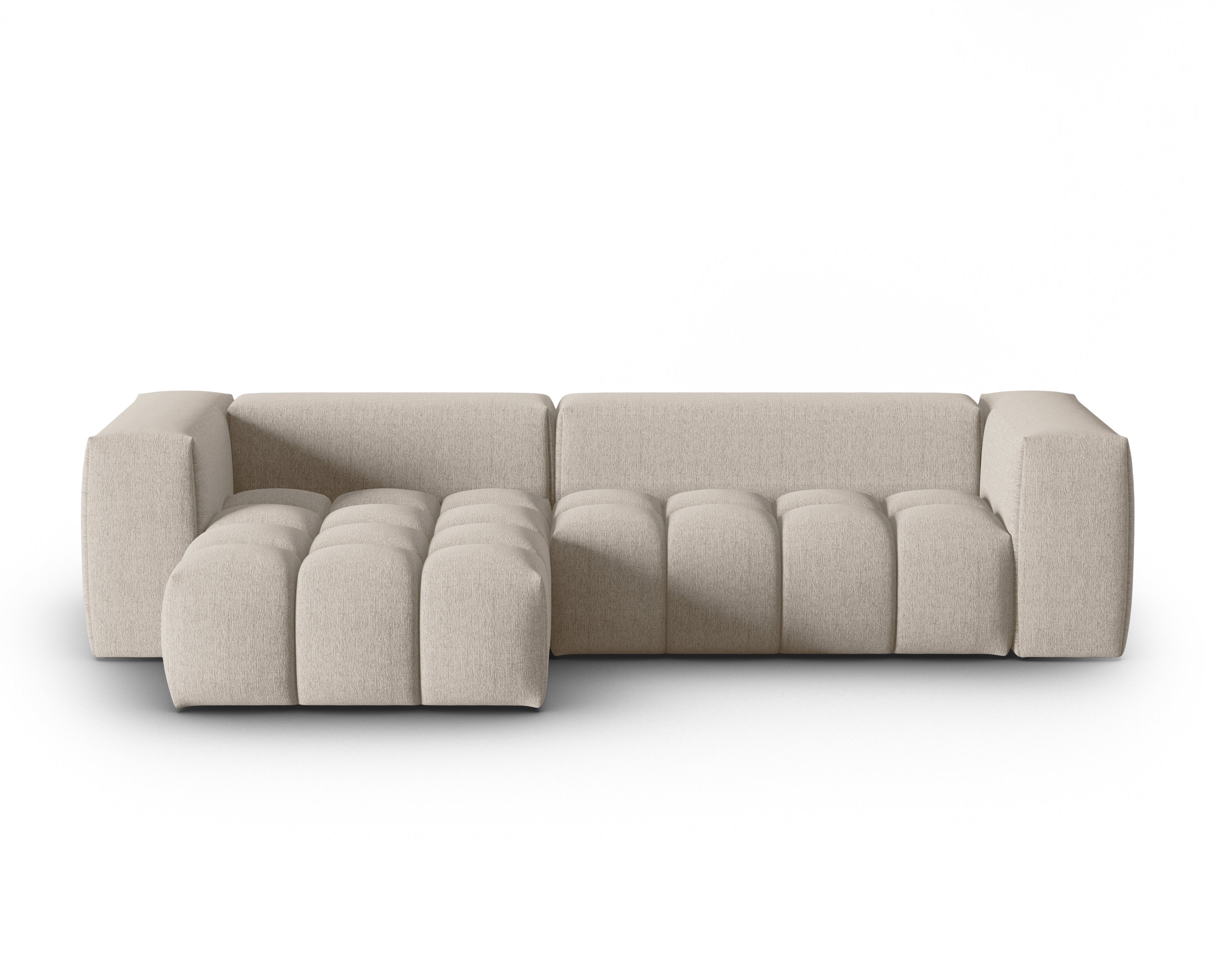 Corner Sofa for 3 People Left Side VERONA Sand