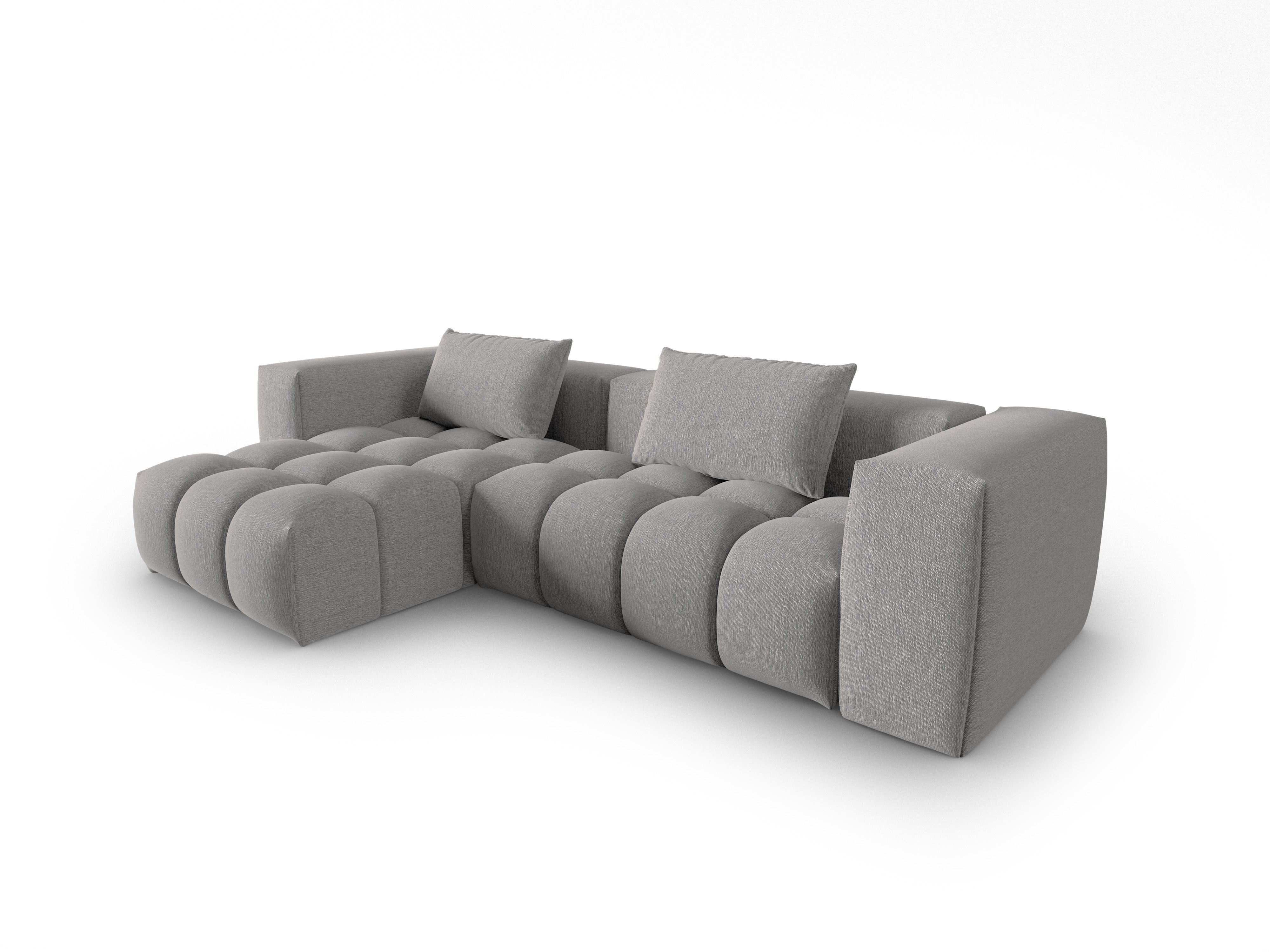 Left-facing 3-seater corner sofa VERONA warm gray