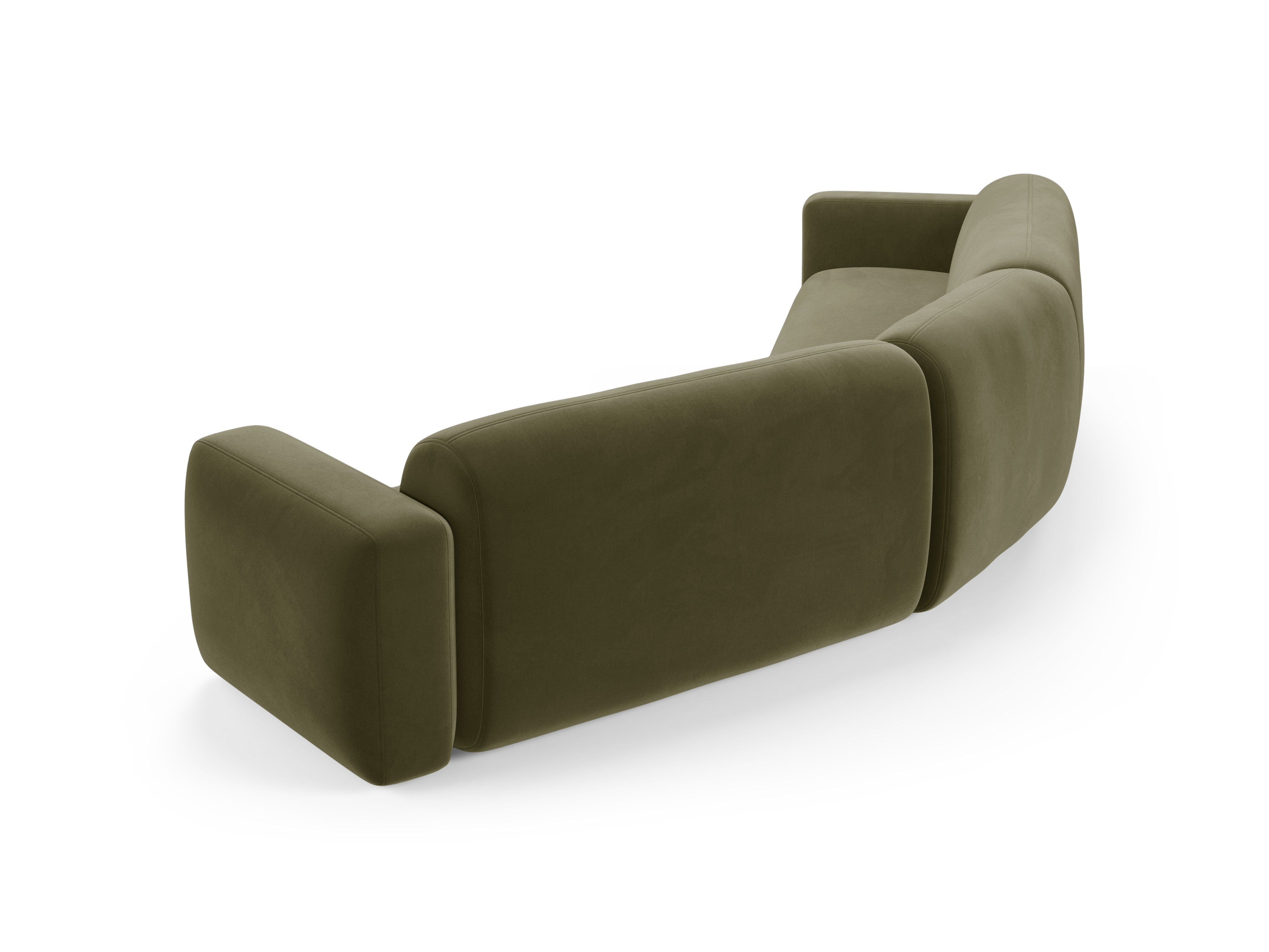 Symmetrical Velvet Corner Sofa STRINO Green
