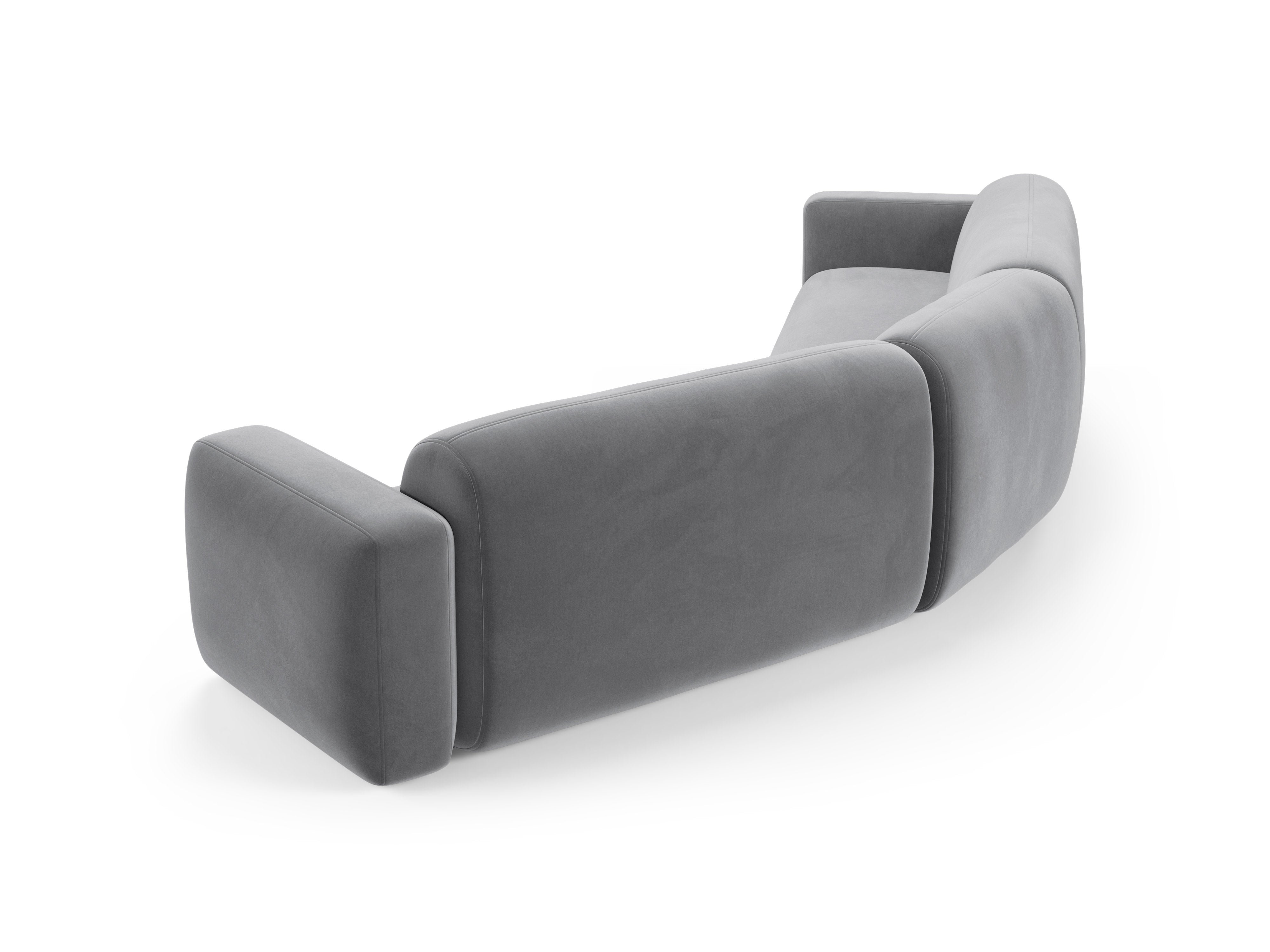 Symmetrical Velvet Corner Sofa STRINO Gray