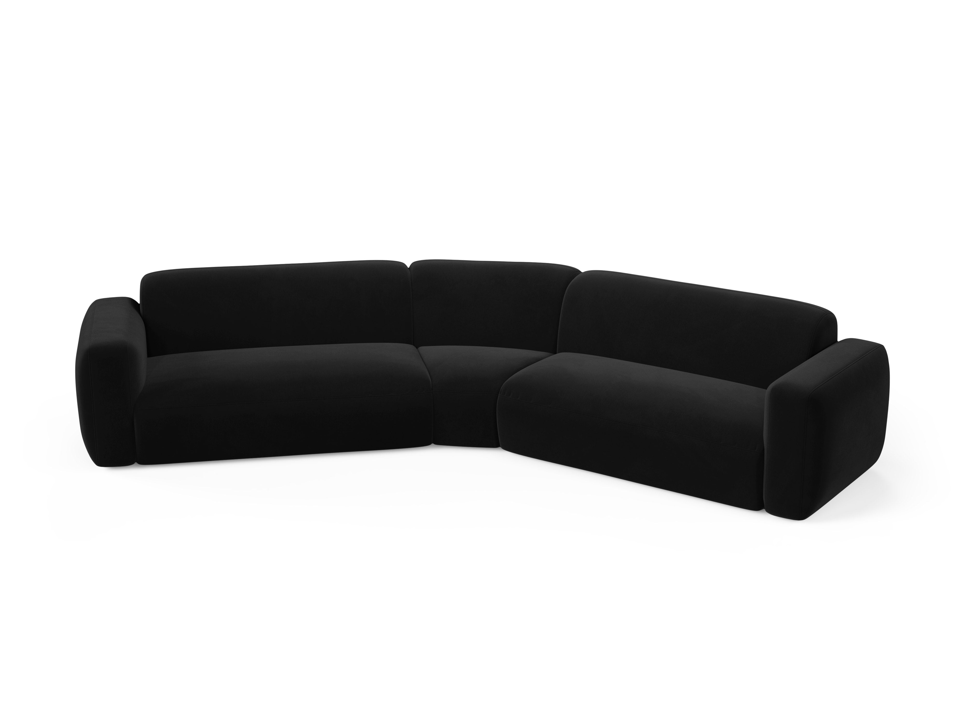 Symmetrical Velvet Corner Sofa STRINO Black