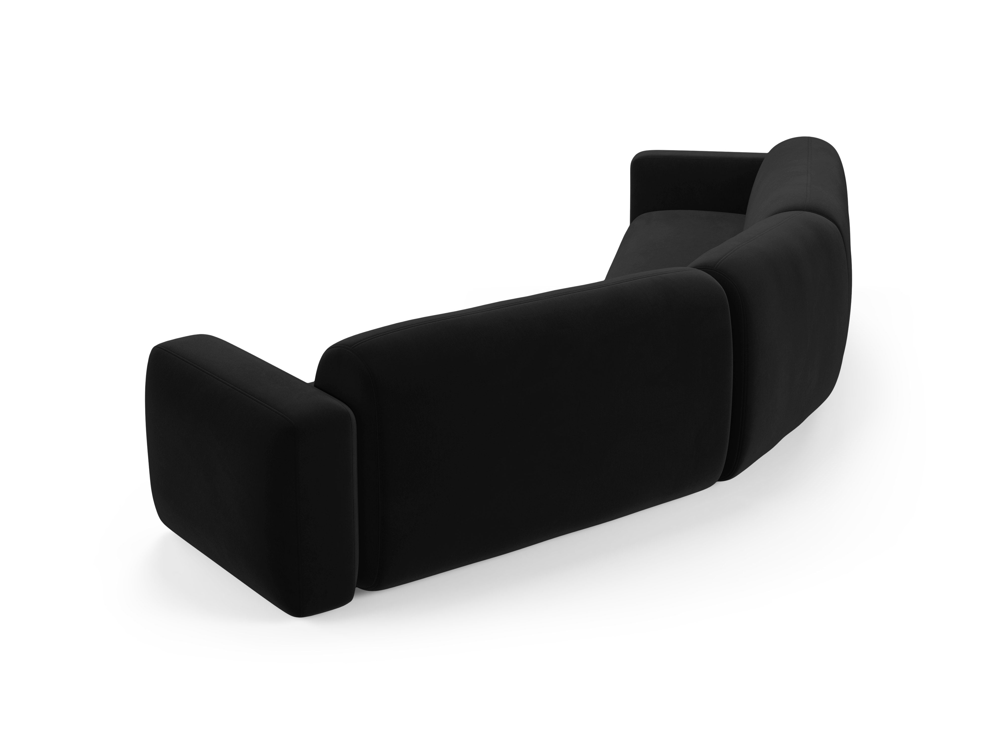 Symmetrical Velvet Corner Sofa STRINO Black